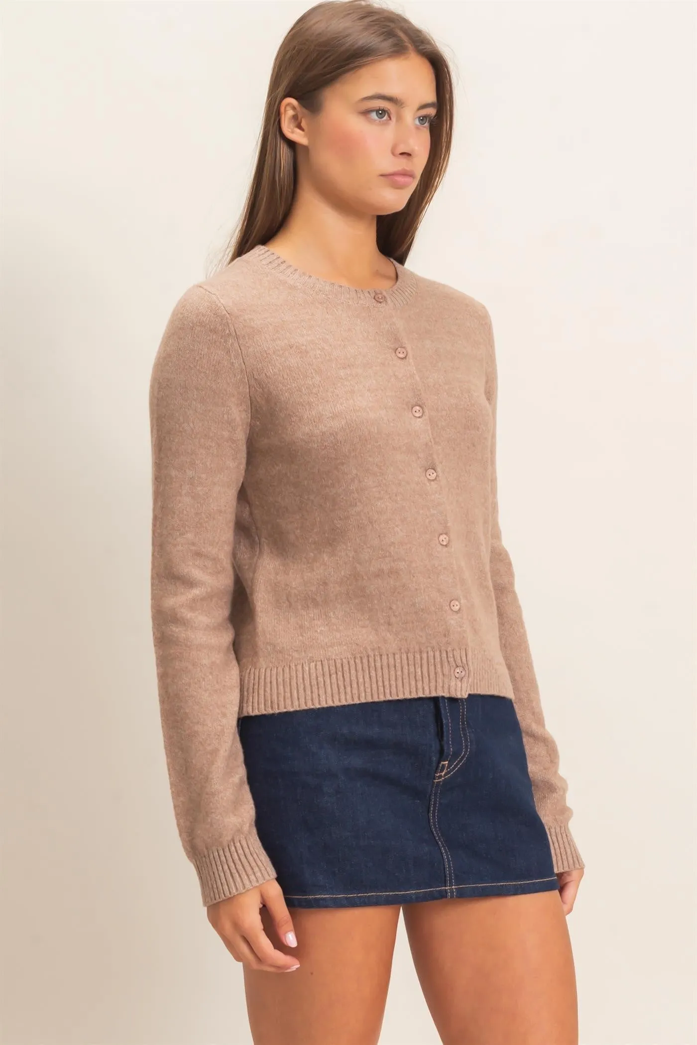 Kamari Long Sleeve Cardigan, Dark Taupe sold by North & Main Clothing Company product image thumbnail 5