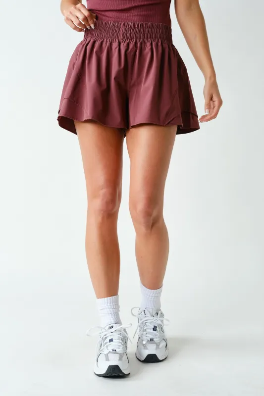 Nova Flutter Short, Rosewood made by Mono B