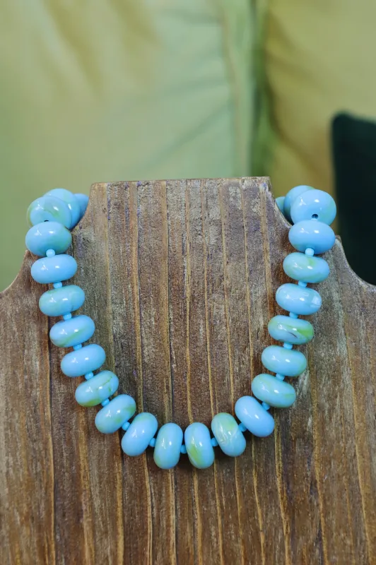 Marlan Beaded Necklace, Turquoise | Gemelli made by North & Main Clothing Company