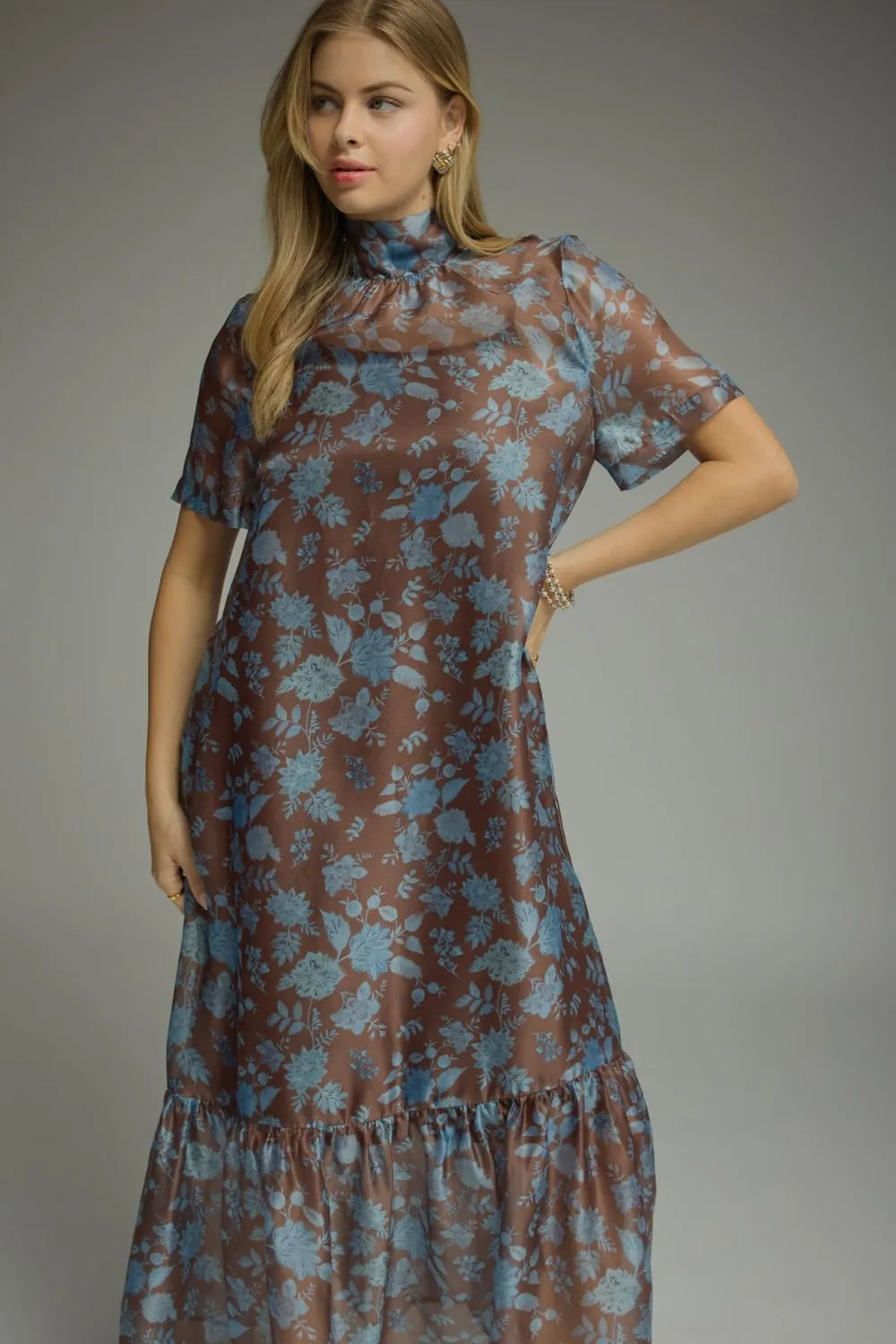 Lucy Sheer Overlay Dress, Brown sold by North & Main Clothing Company product image thumbnail 2