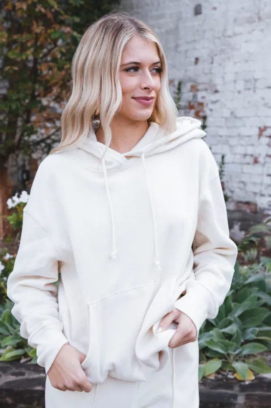 Amiri Long Sleeve Hooded Oversized Sweatshirt, Cream made by HYFVE