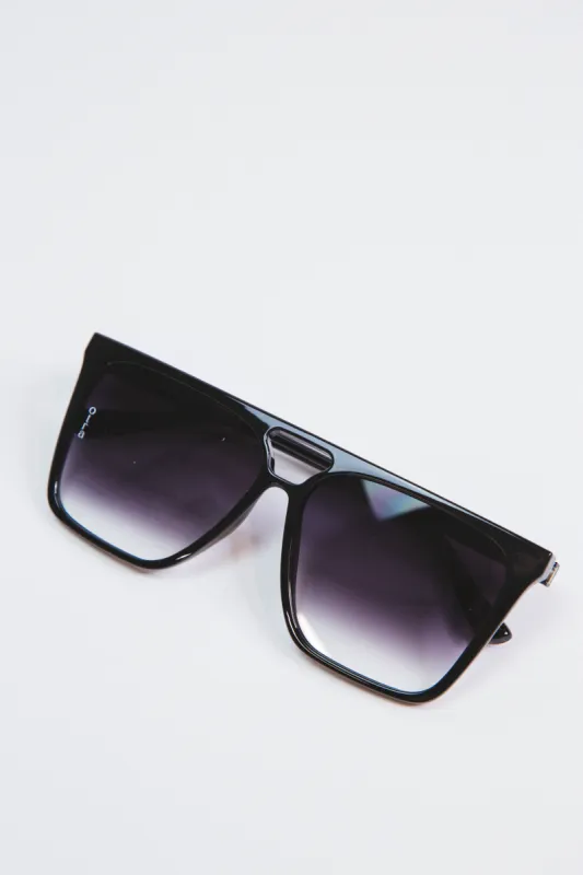 Lisi Sunglasses, Shiny Black | Otra sold by North & Main Clothing Company