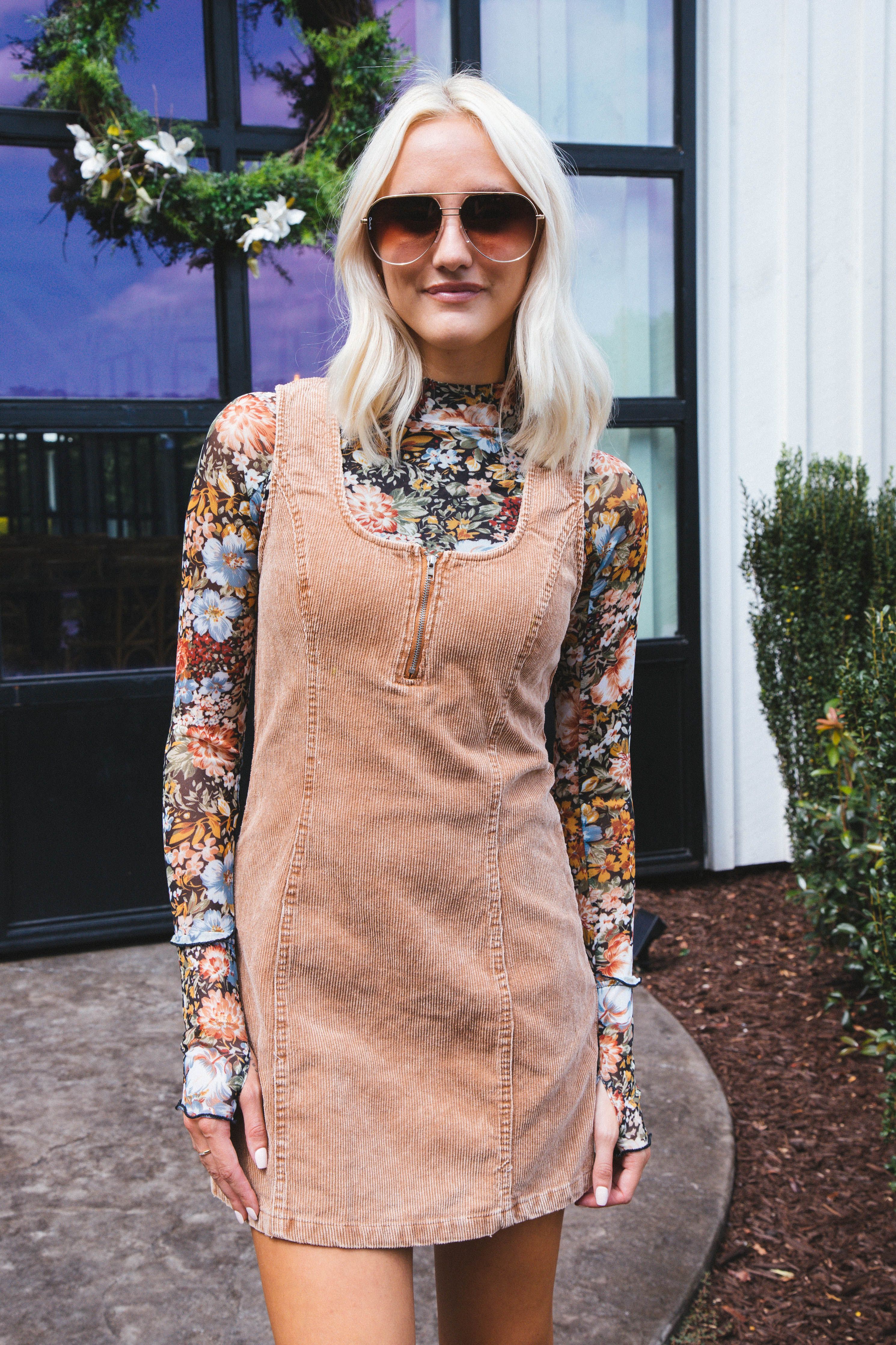 Amy Floral Mesh Knit Top, Black sold by North & Main Clothing Company product image thumbnail 3