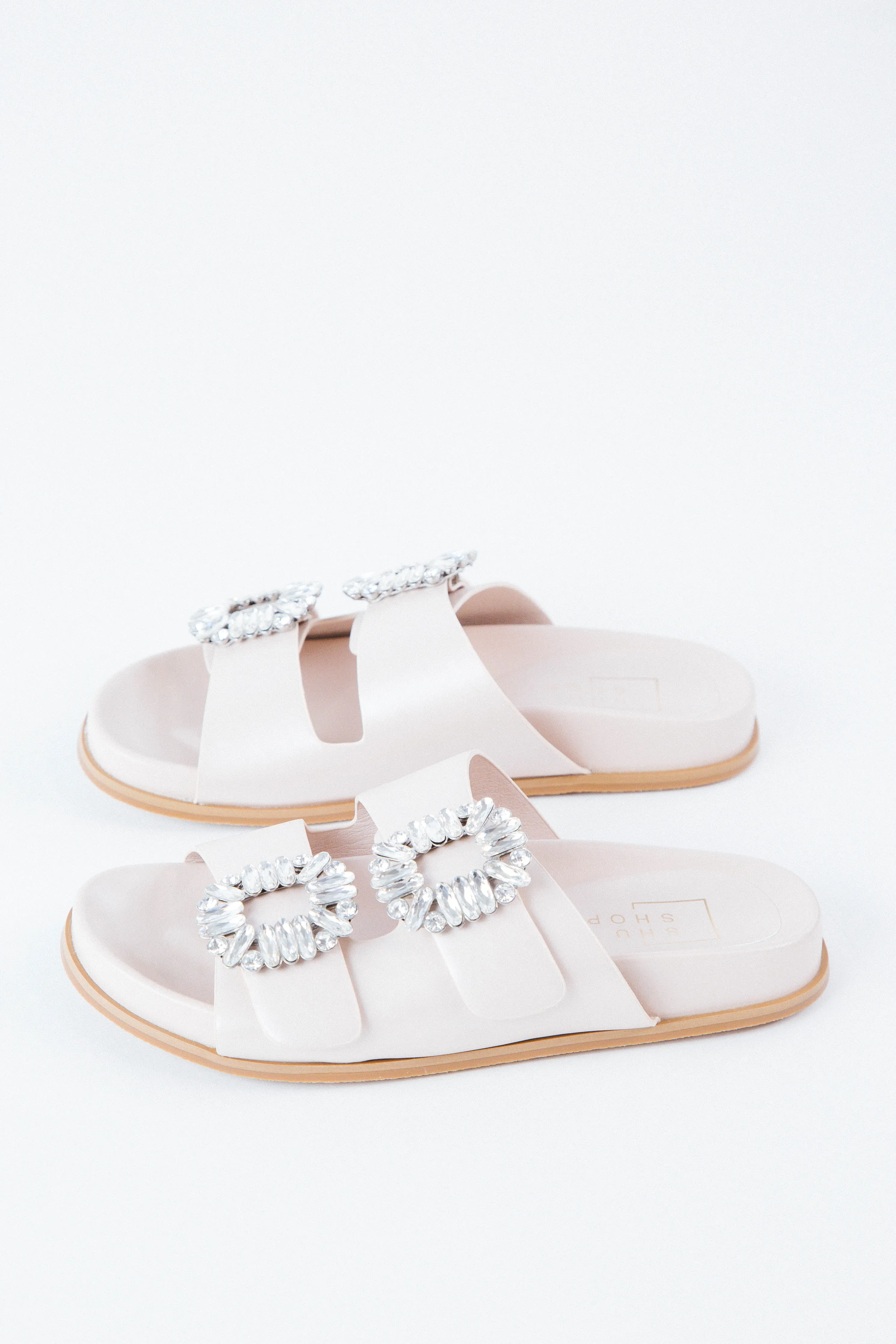 Bridget Slide On Sandal, Champagne | ShuShop sold by North & Main Clothing Company product image thumbnail 2