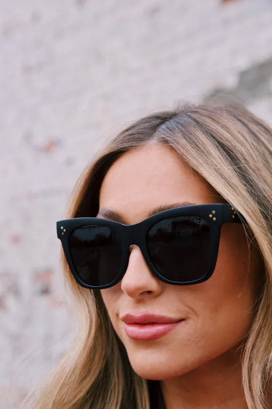 Stevie Polarized Sunglasses, Matte Black Smoke | I-SEA sold by North & Main Clothing Company