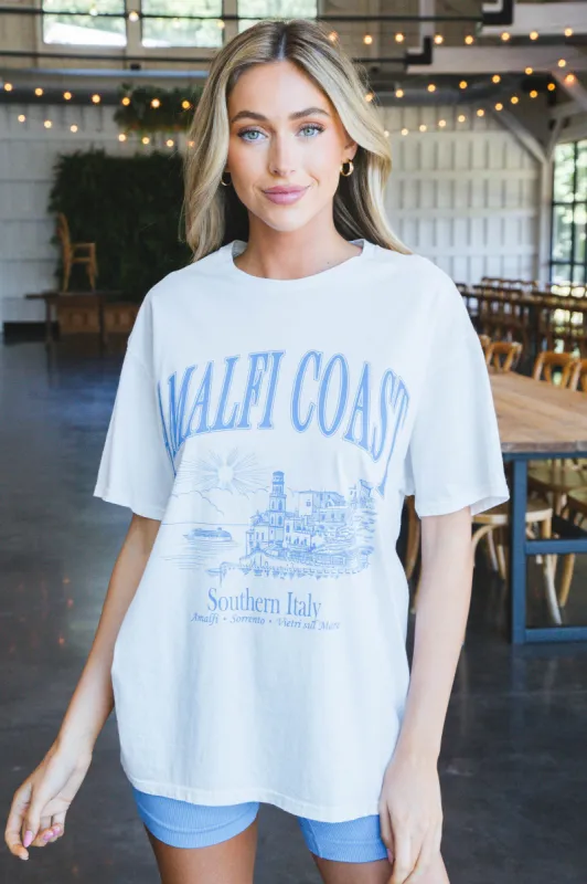Amalfi Coast Graphic Tee, Cream sold by North & Main Clothing Company
