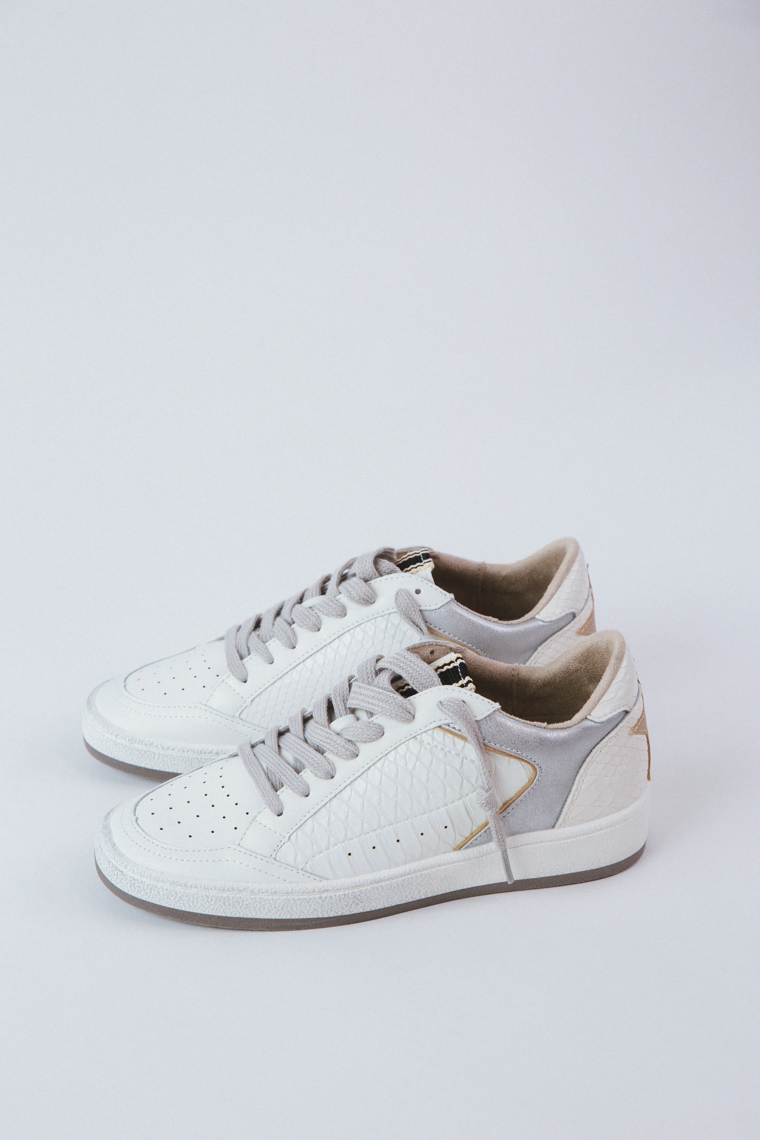 Park Vintage Style Star Sneaker, White Snake | SHUSHOP sold by North & Main Clothing Company