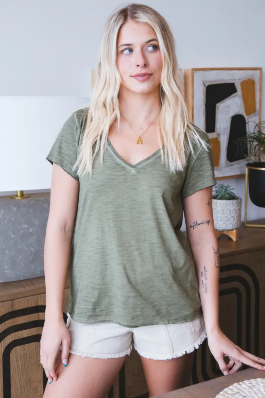 Carefree Tee, Burnt Olive | Sanctuary sold by North & Main Clothing Company