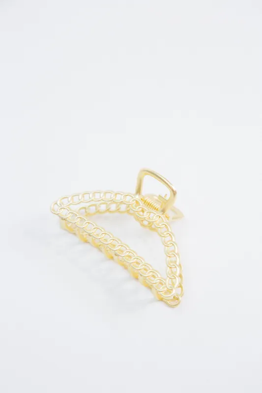 Julianne Rope Chain Hair Claw, Gold sold by North & Main Clothing Company