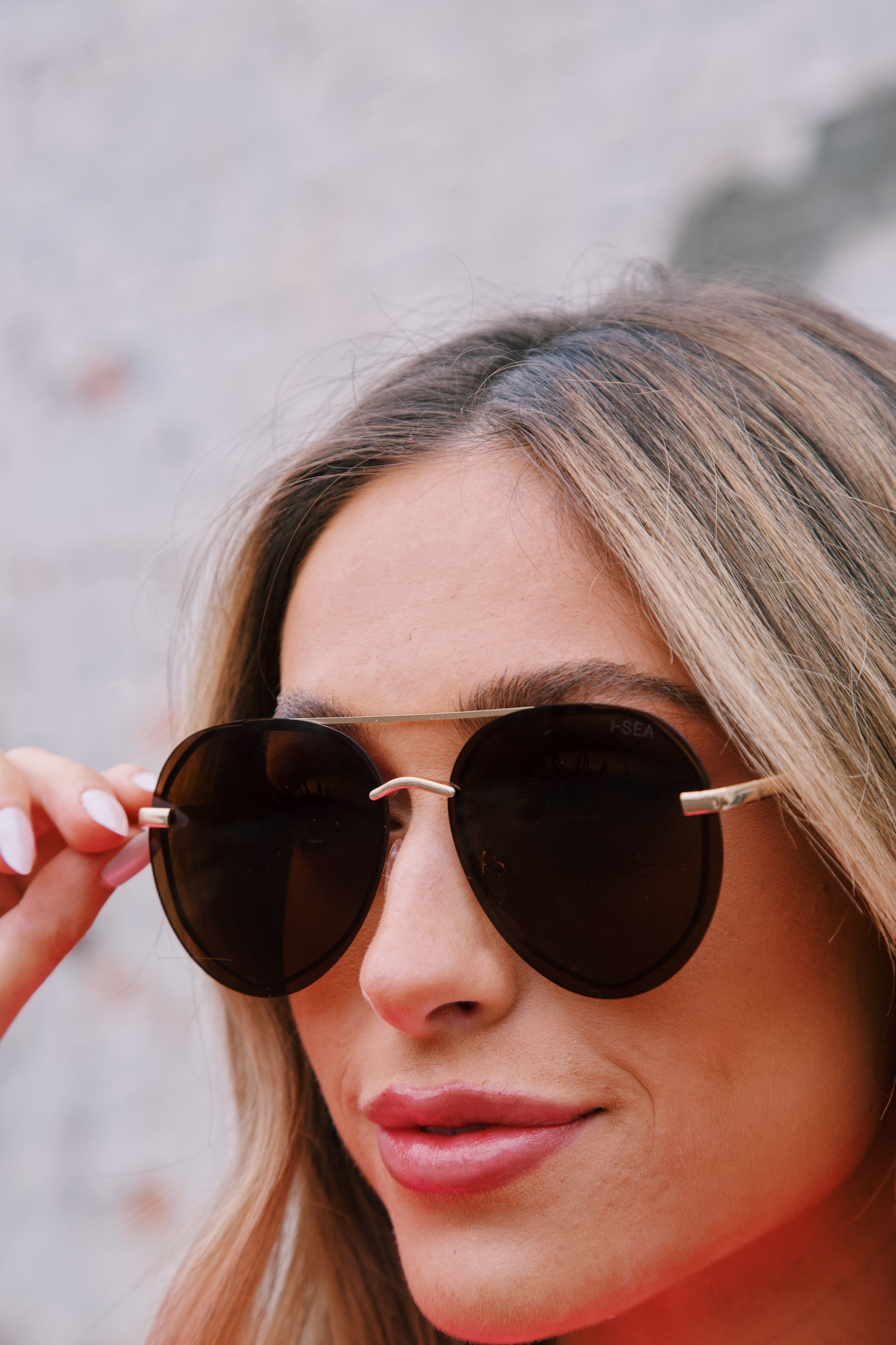 Avalon Aviator Sunglasses, Gold/Brown | I-SEA sold by North & Main Clothing Company