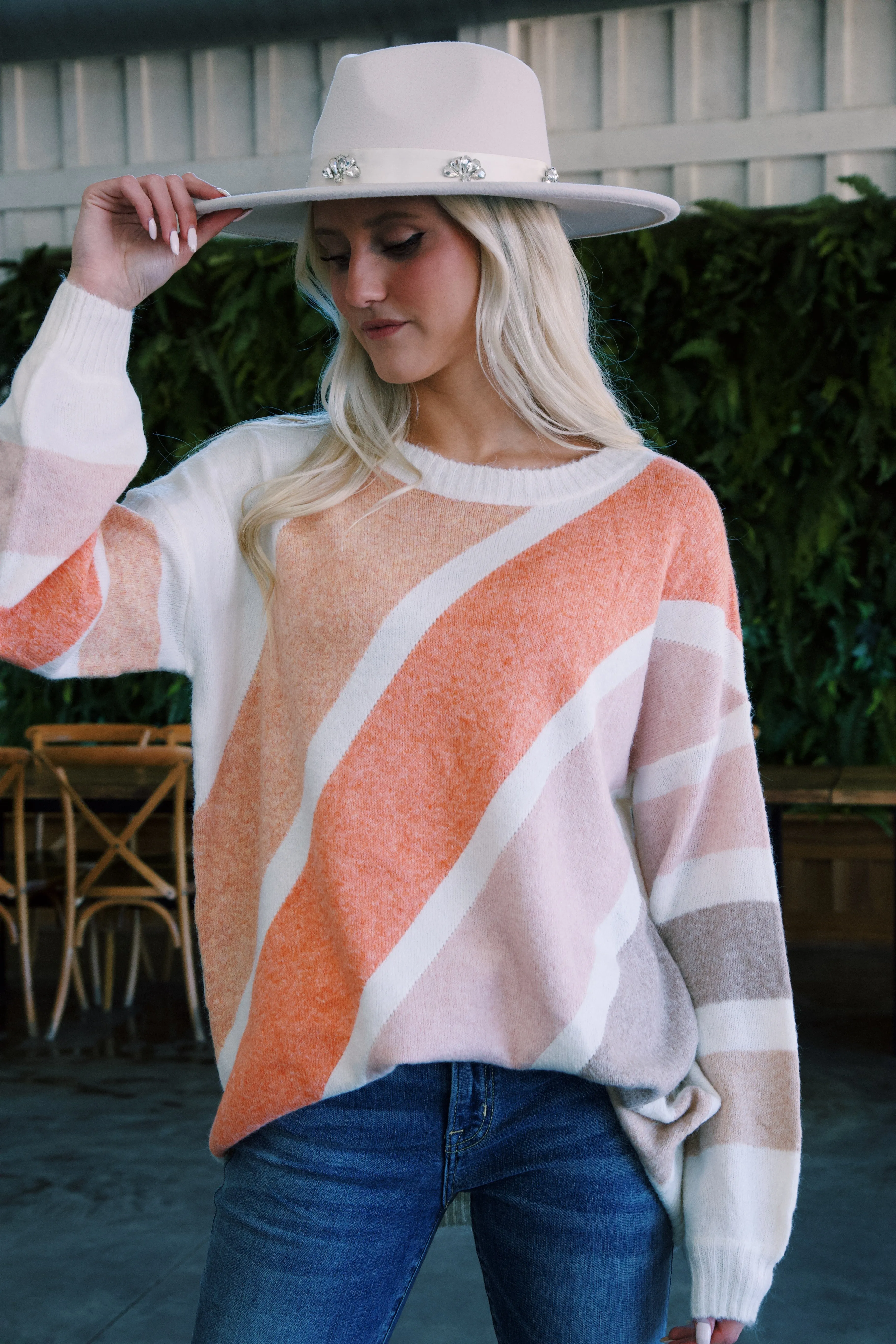 Underwood Rhinestone Felt Hat, Beige sold by North & Main Clothing Company product image thumbnail 2