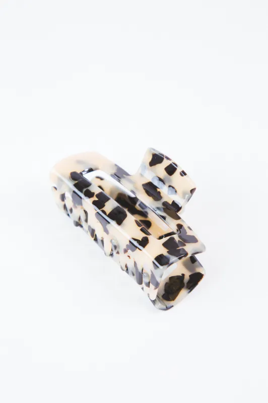 Natalie Marble Hair Claw, Tan Tortoise sold by North & Main Clothing Company