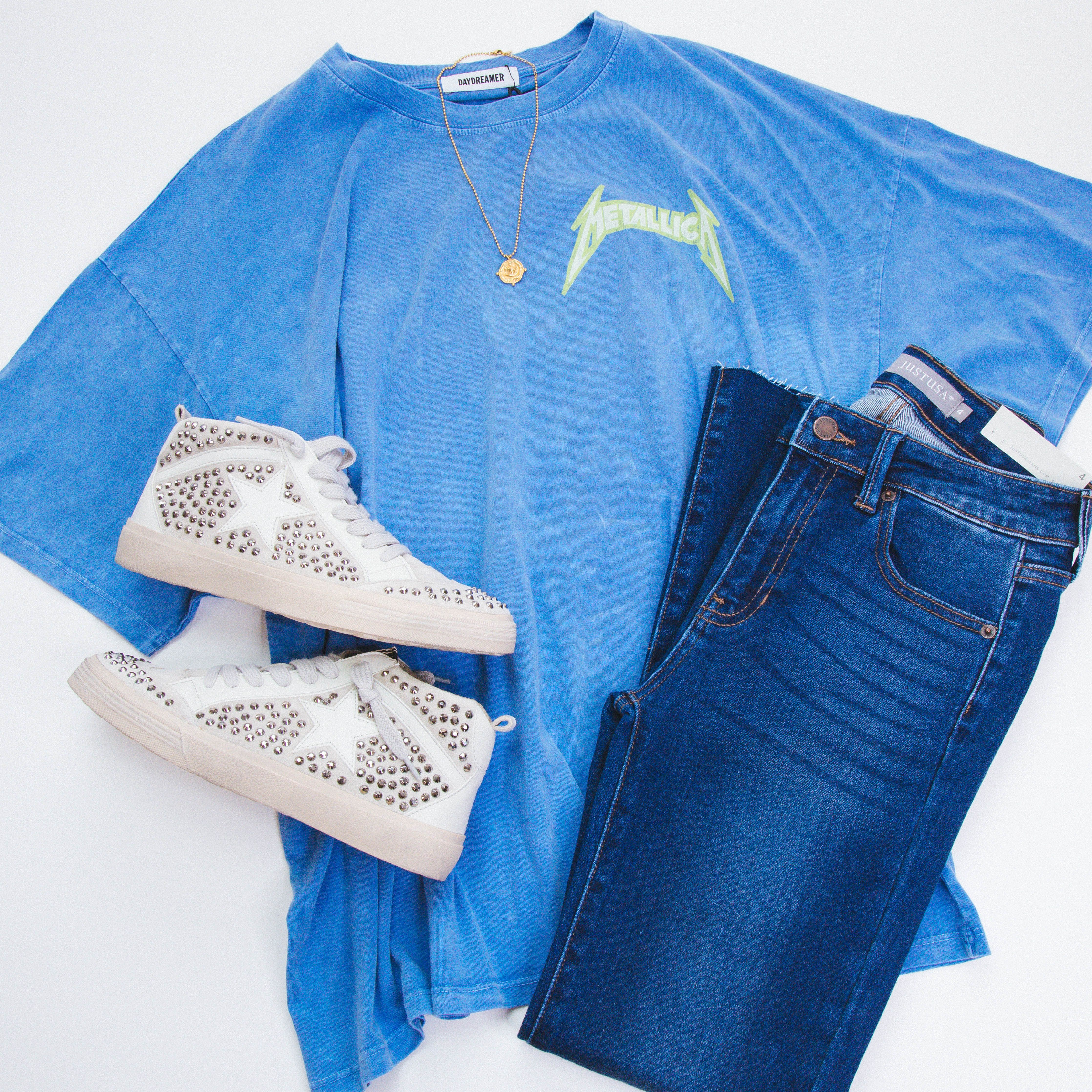 Metallica Tour Tee, Dusty Blue | DayDreamer sold by North & Main Clothing Company product image thumbnail 4