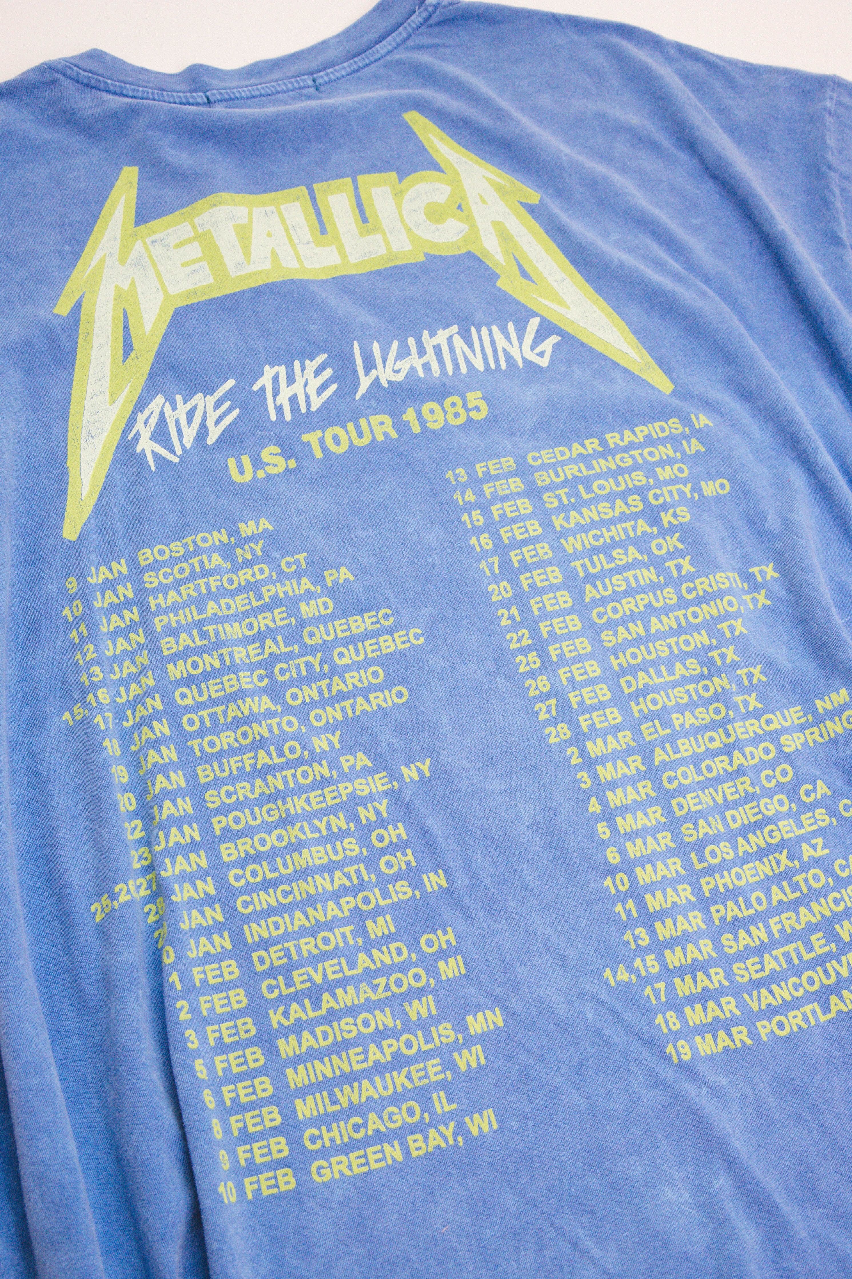 Metallica Tour Tee, Dusty Blue | DayDreamer sold by North & Main Clothing Company product image thumbnail 2