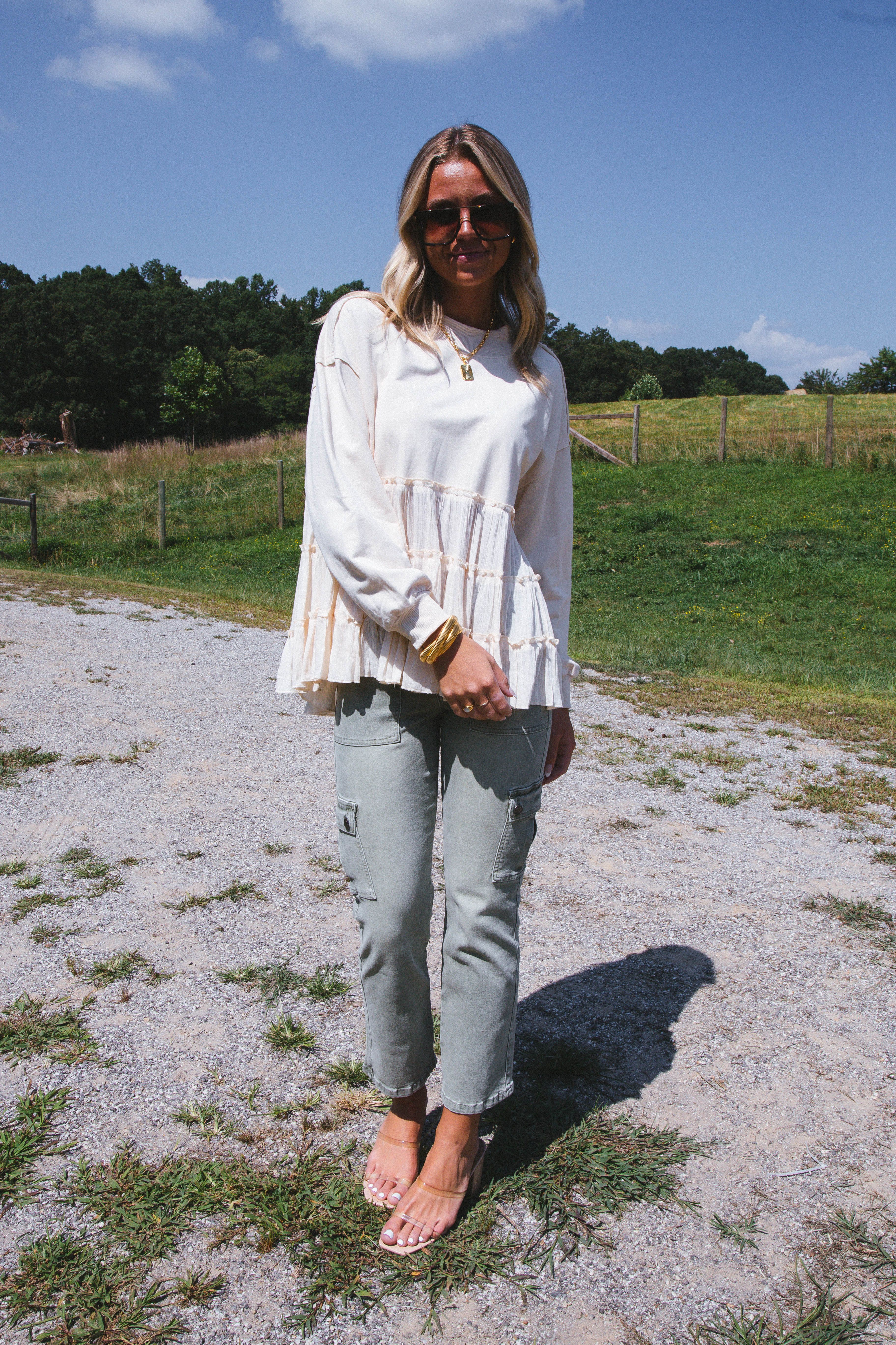 Cammy Cargo Denim Jeans, Olive sold by North & Main Clothing Company product image thumbnail 10