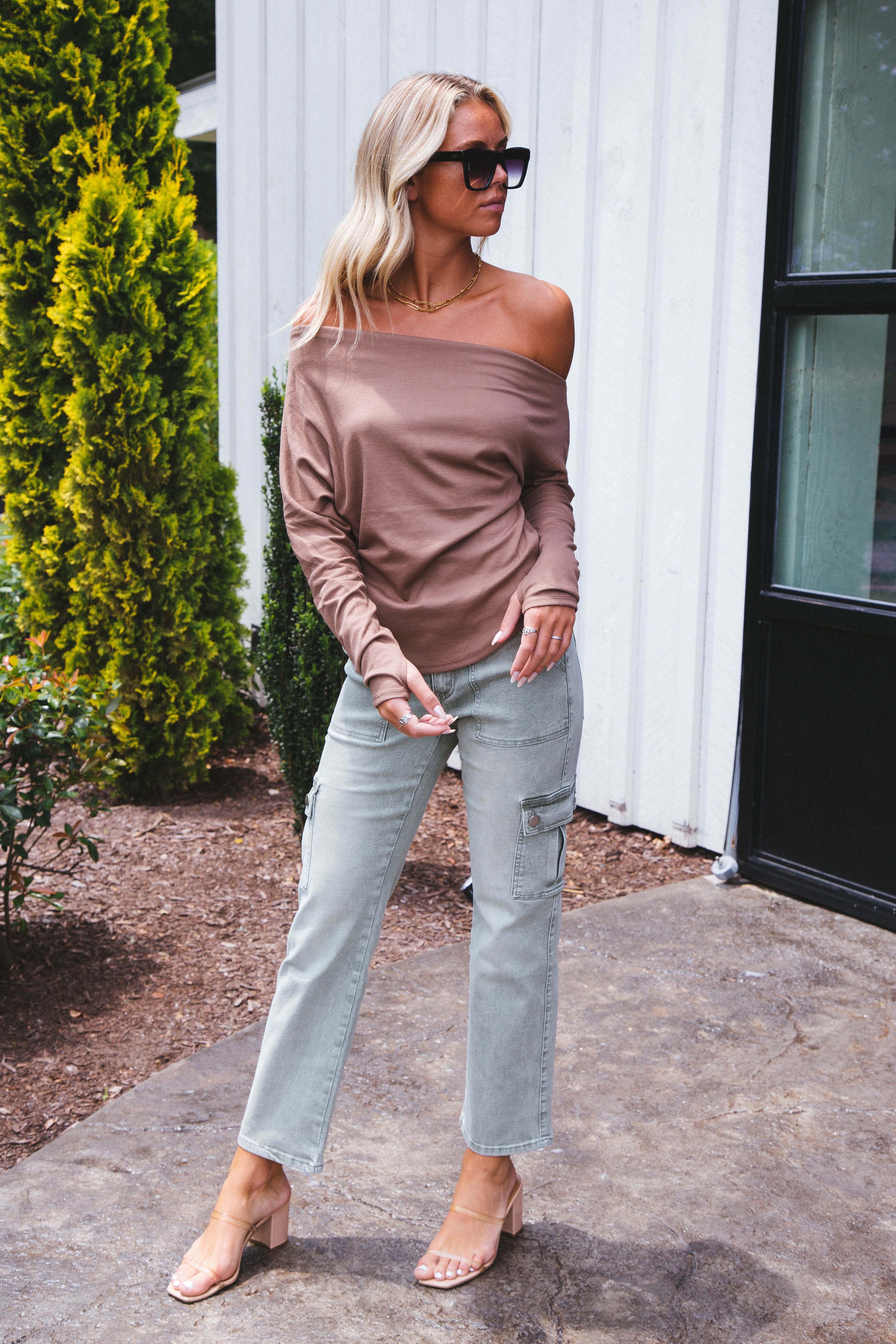 Cammy Cargo Denim Jeans, Olive sold by North & Main Clothing Company product image thumbnail 14