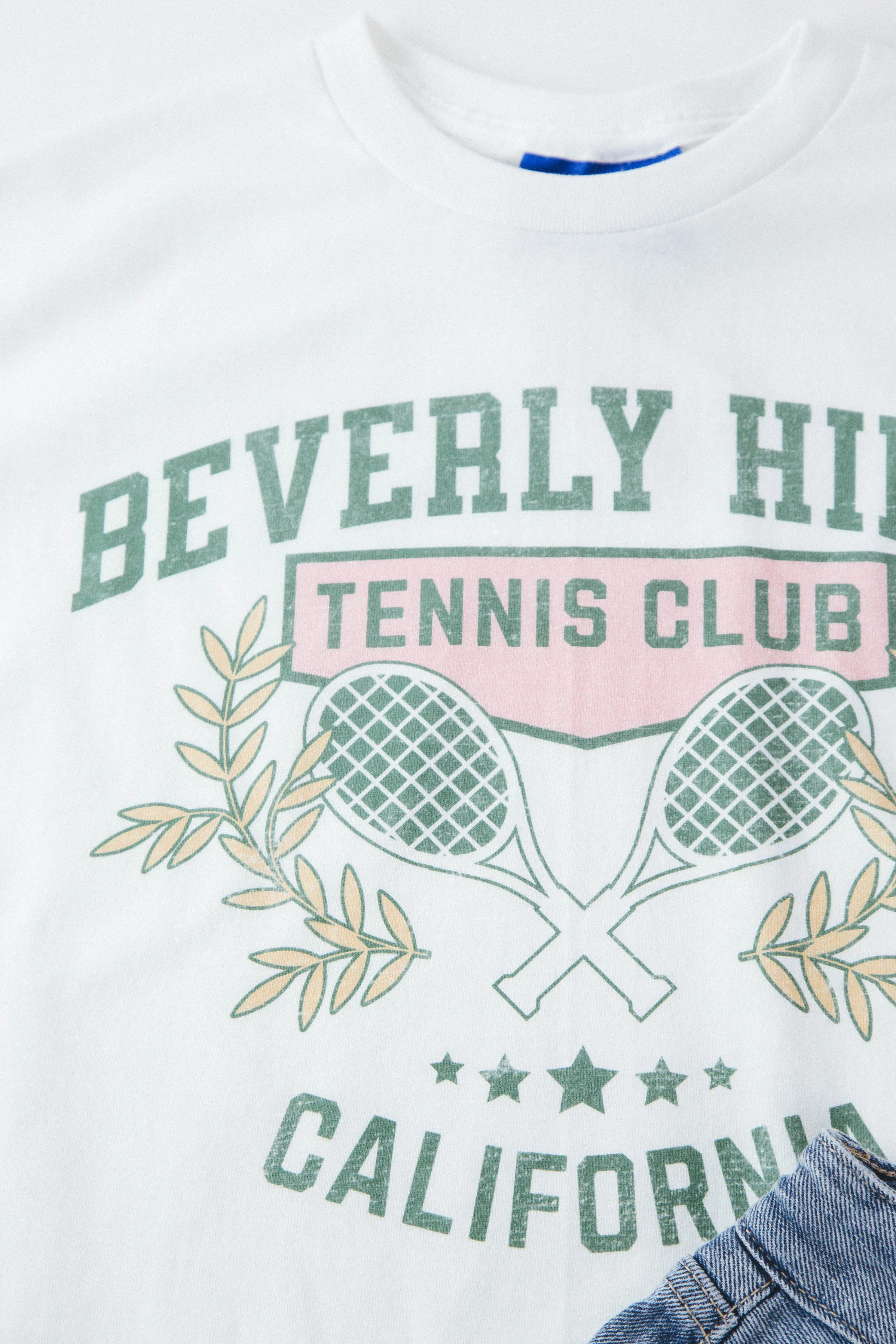 Beverly Hills Tennis Club Graphic Tee, White sold by North & Main Clothing Company product image thumbnail 2