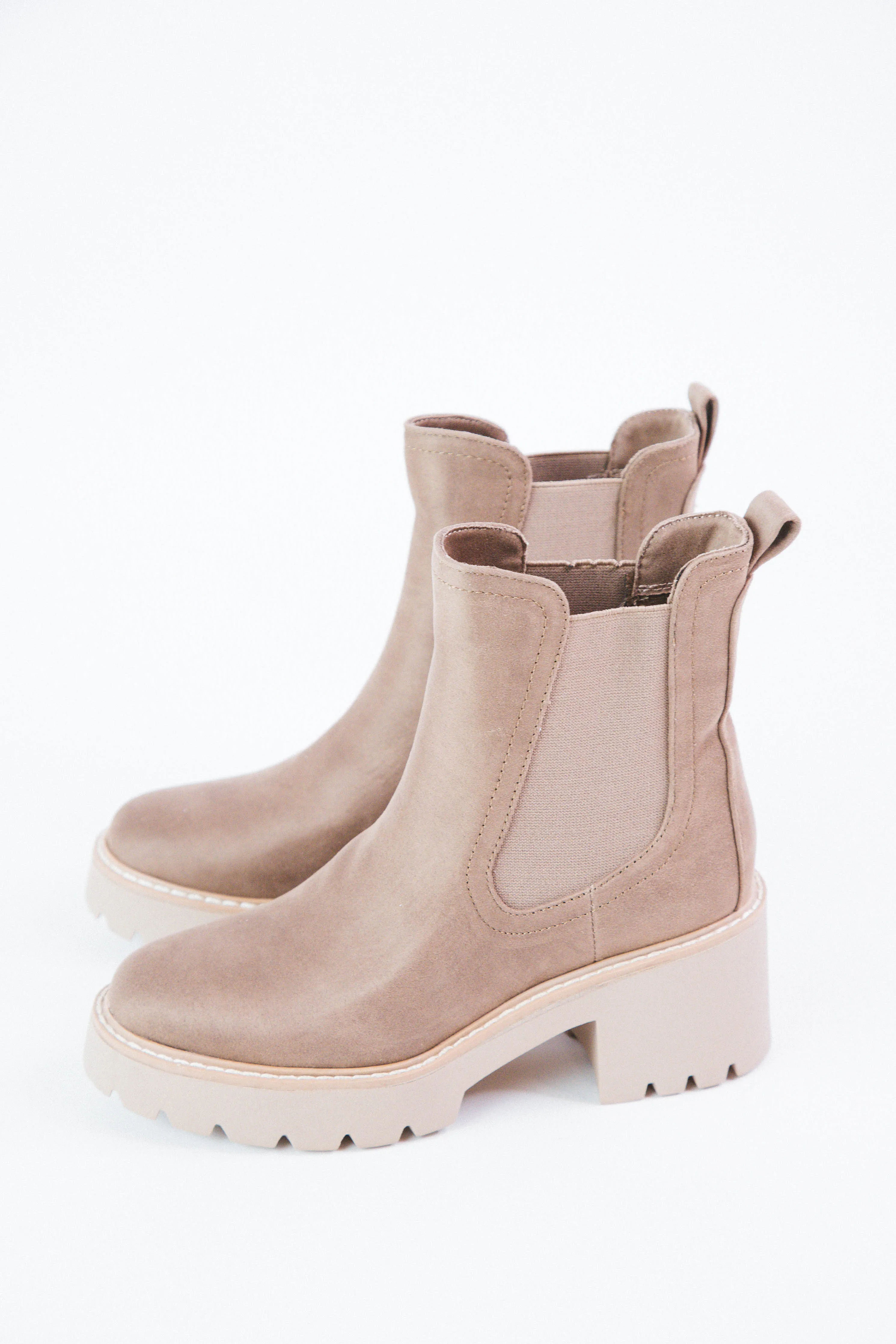 Tobias Lug Sole Chelsea Boot, Truffle| DV by Dolce Vita sold by North & Main Clothing Company product image thumbnail 2