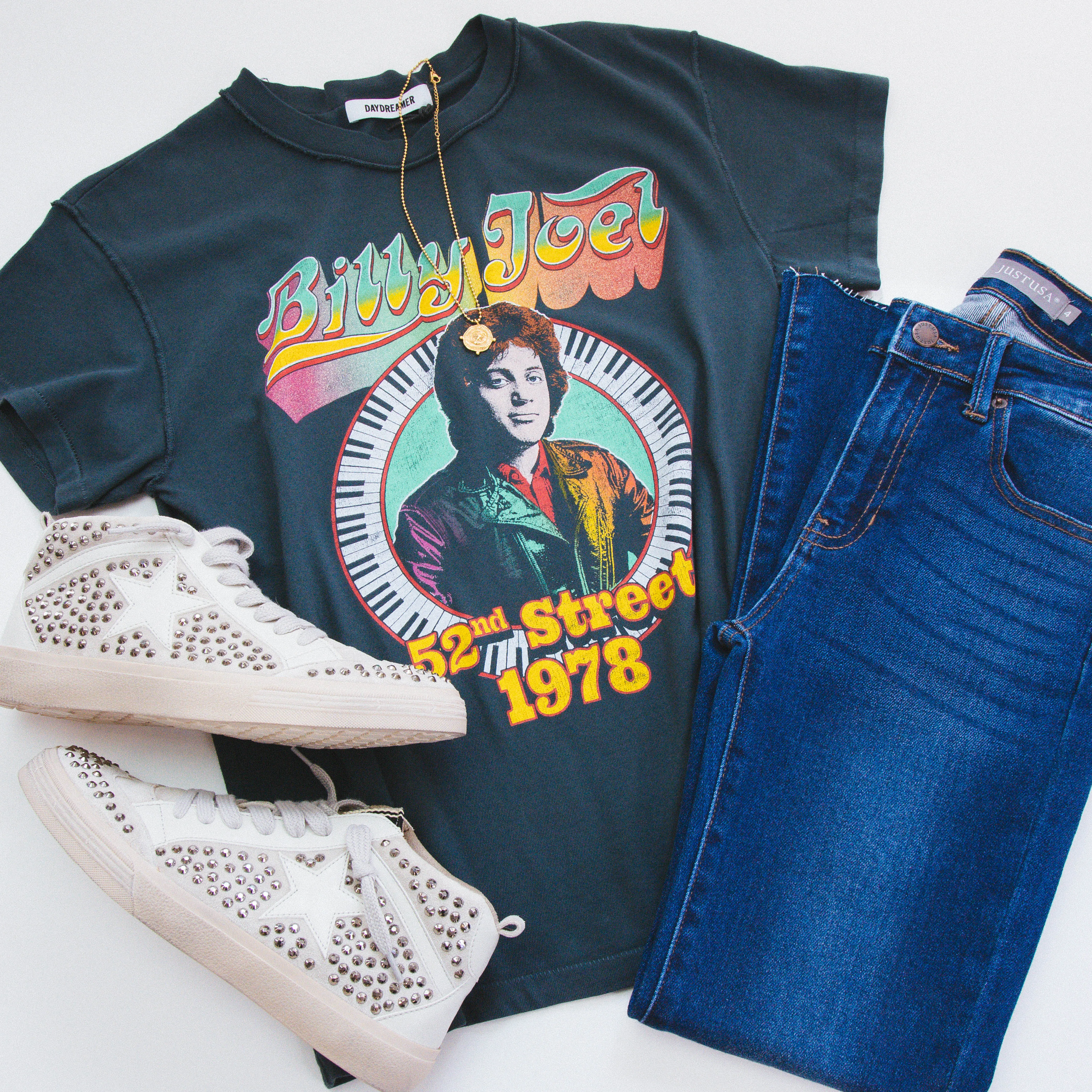 Billy Joel 1978 Tour Tee, Vintage Black | DayDreamer sold by North & Main Clothing Company product image thumbnail 5