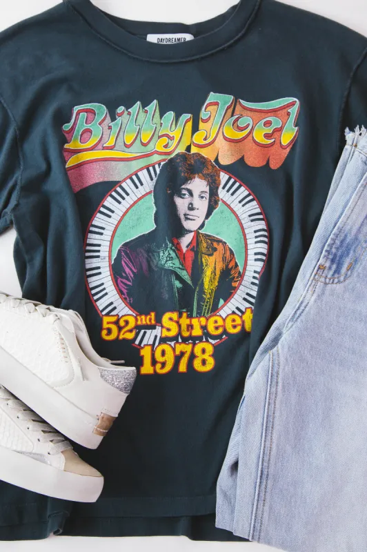 Billy Joel 1978 Tour Tee, Vintage Black | DayDreamer sold by North & Main Clothing Company