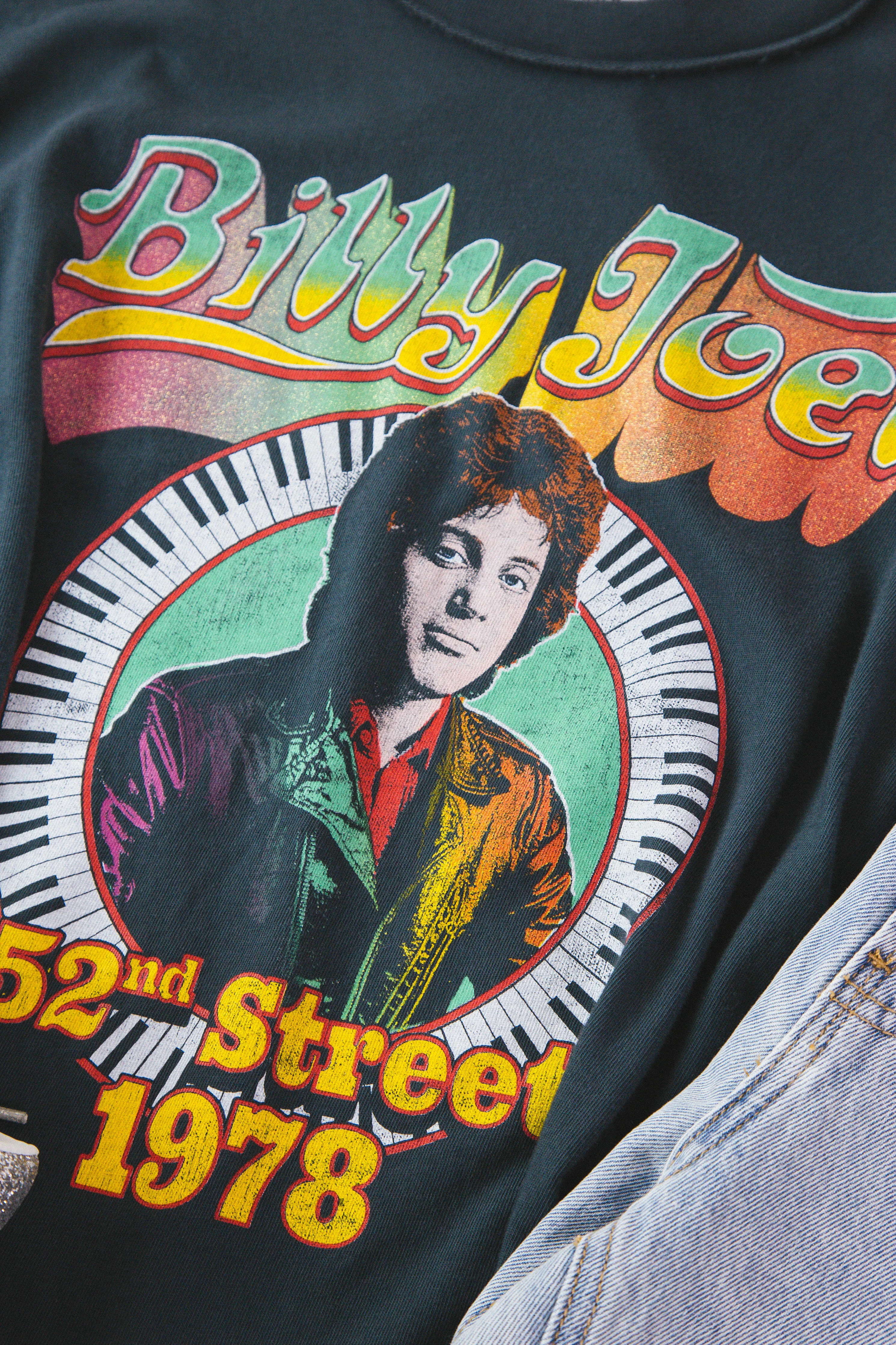 Billy Joel 1978 Tour Tee, Vintage Black | DayDreamer sold by North & Main Clothing Company product image thumbnail 2