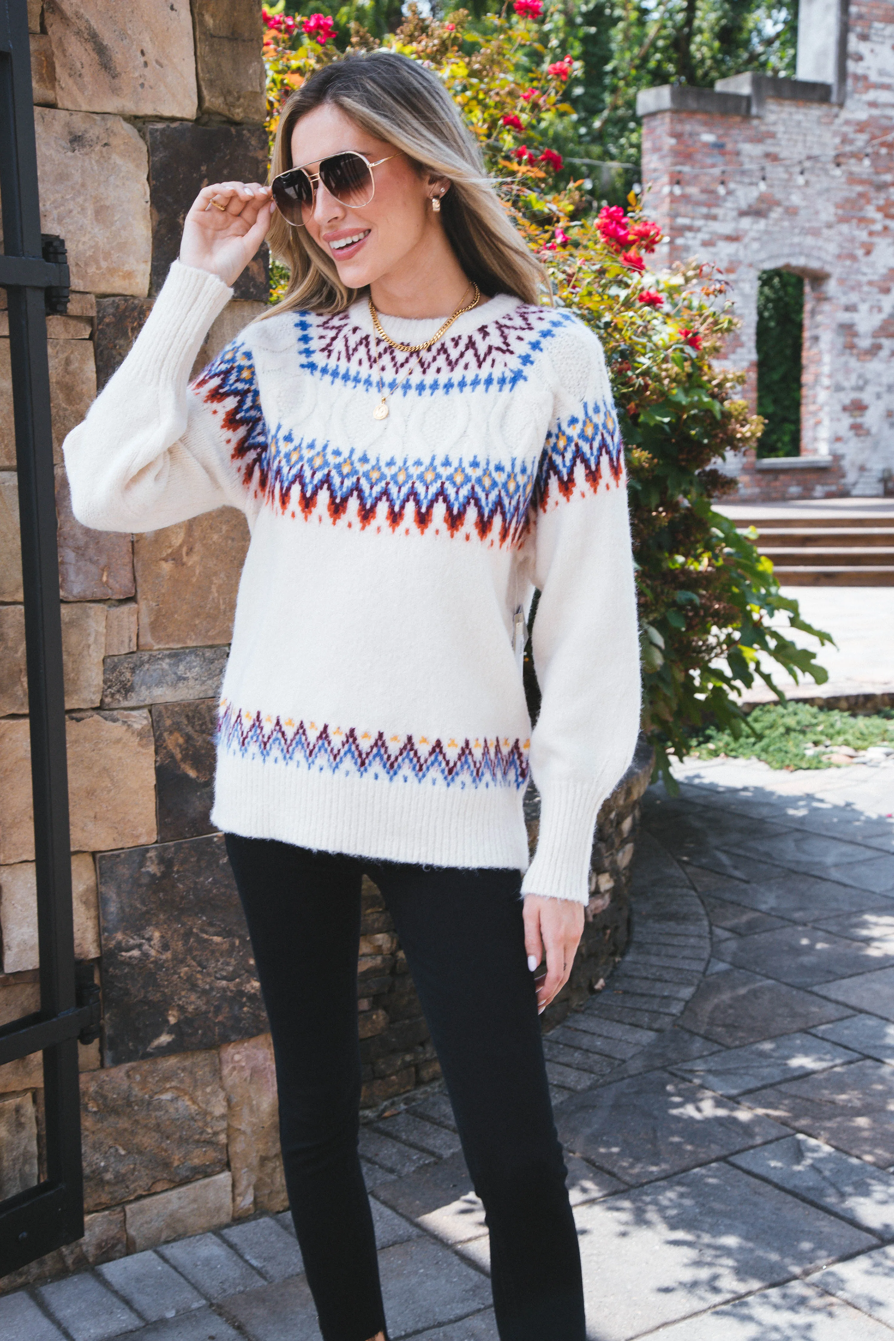 Melinda Fair Isle Sweater, Varsity | RD Style sold by North & Main Clothing Company product image thumbnail 2
