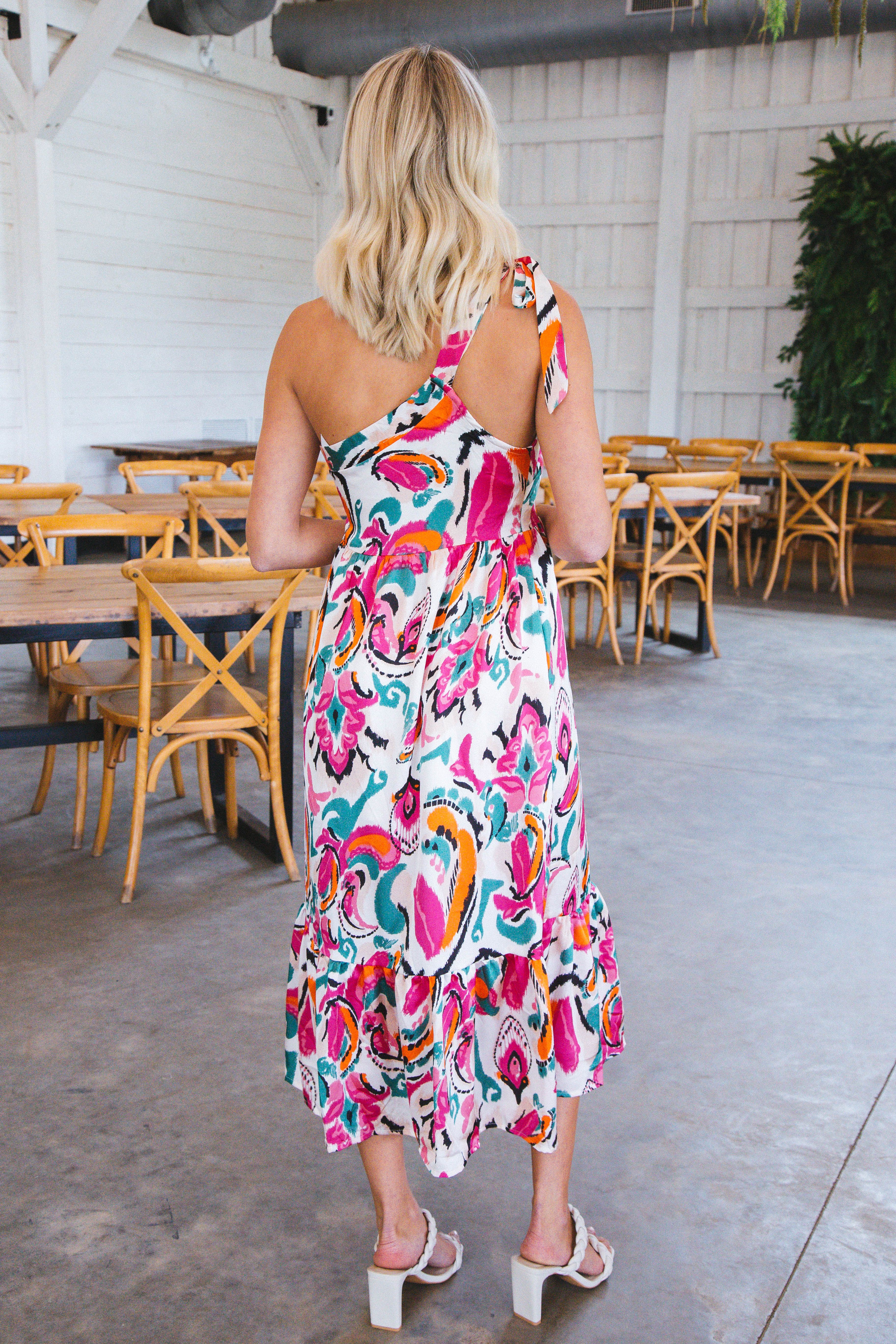 Maelyn Midi Dress, Fuchsia sold by North & Main Clothing Company product image thumbnail 4