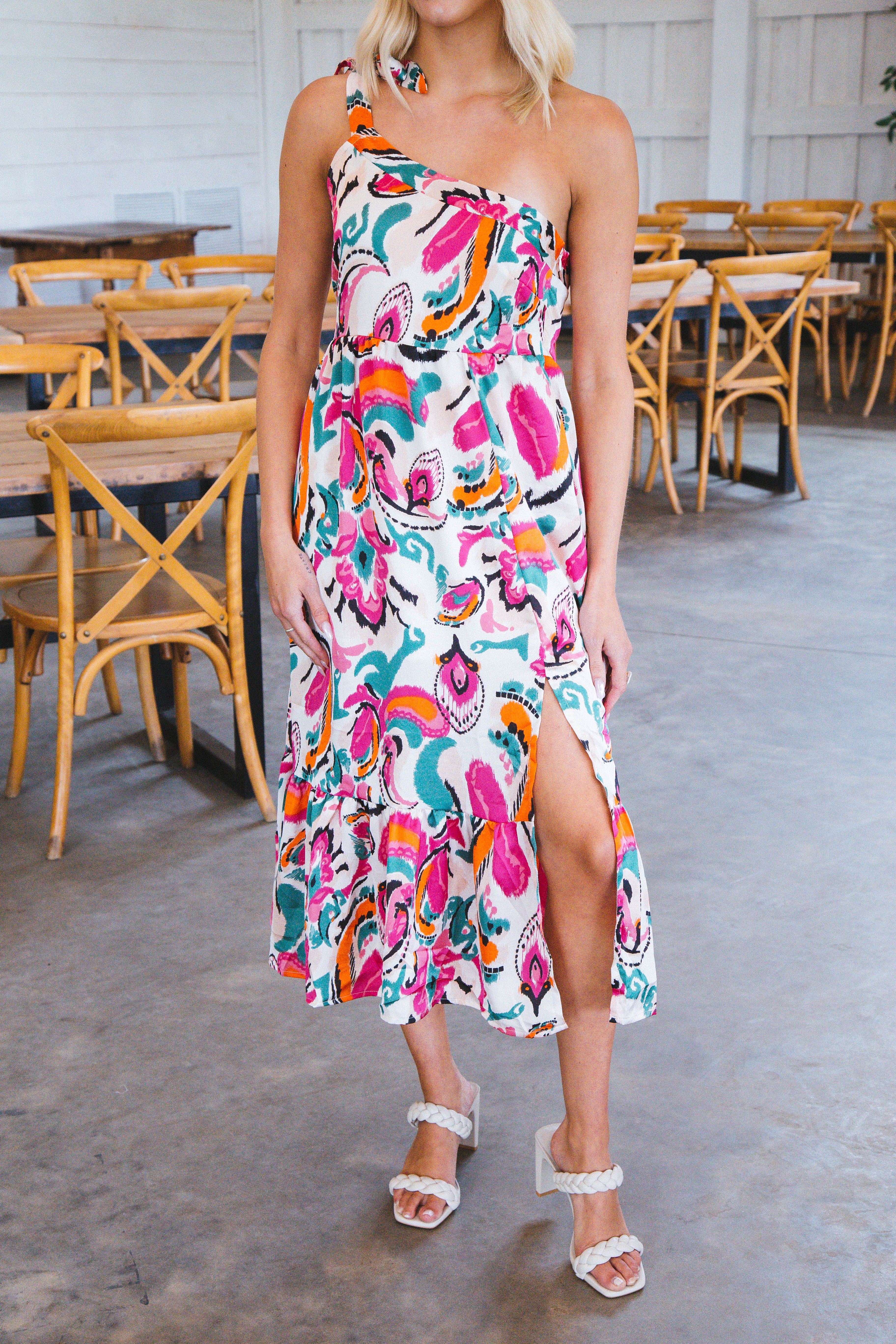 Maelyn Midi Dress, Fuchsia sold by North & Main Clothing Company product image thumbnail 3