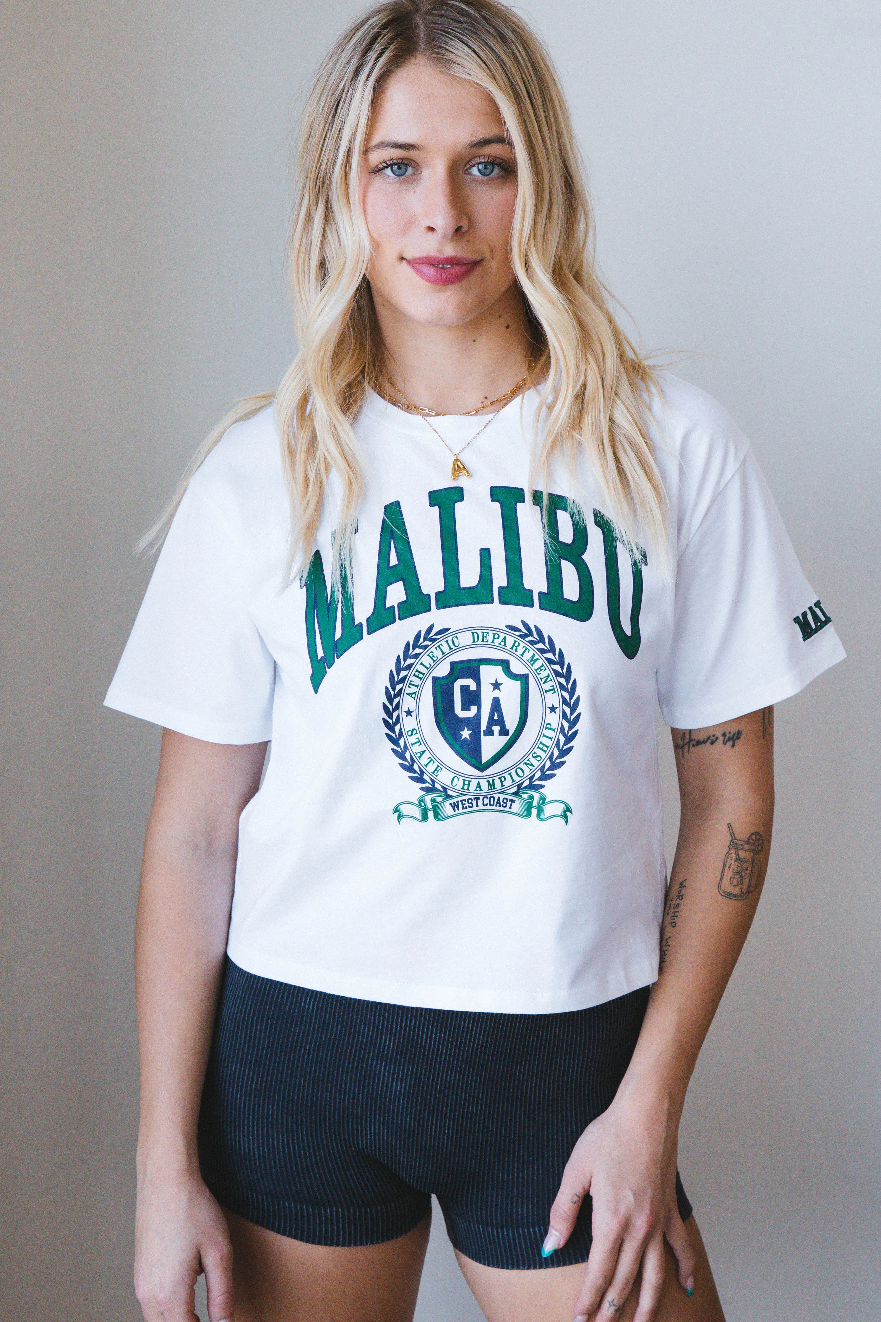 Malibu West Coast Graphic Tee, White sold by North & Main Clothing Company product image thumbnail 2