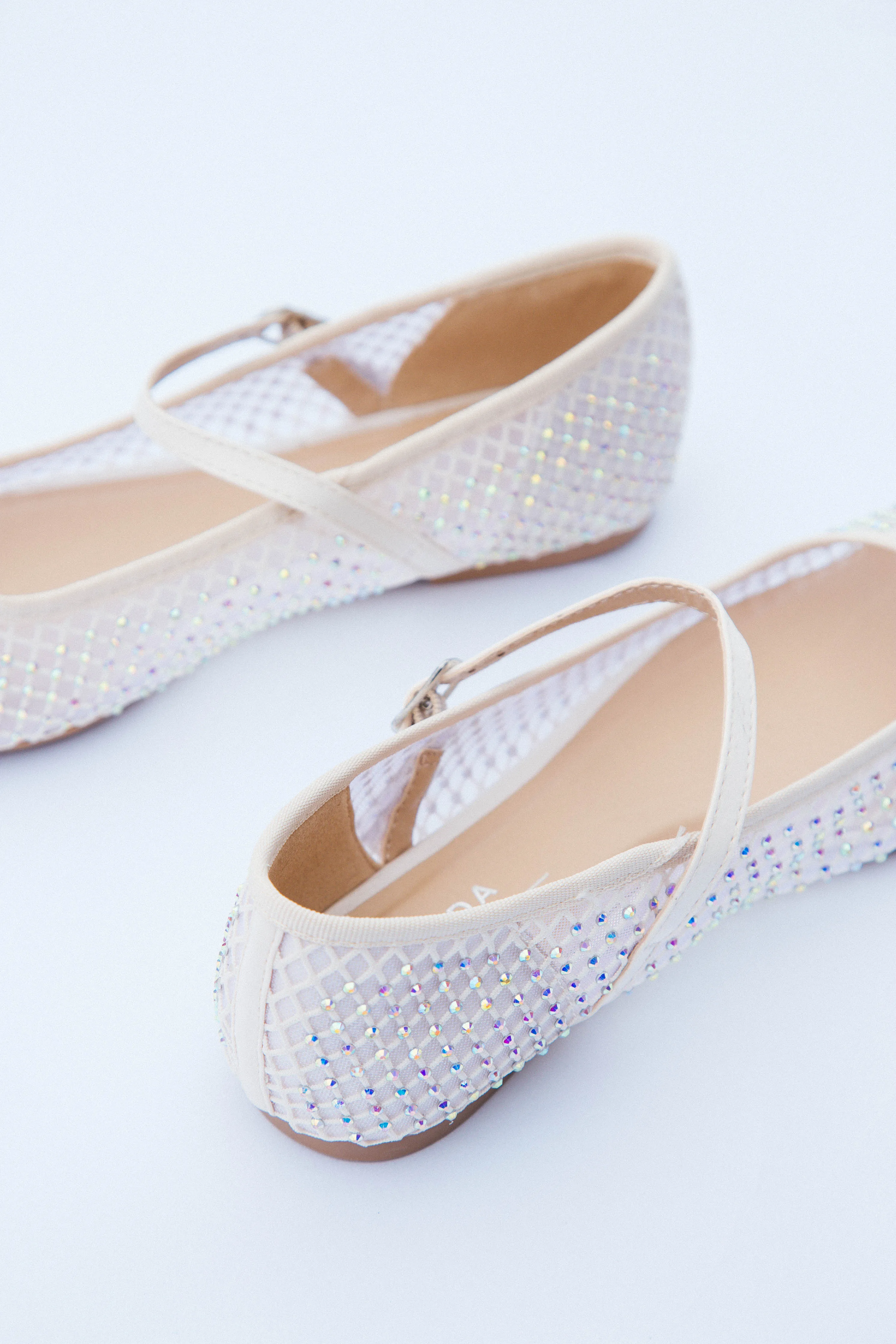 Geneva Jewel Mesh Ballet Flat, Cream Mesh sold by North & Main Clothing Company product image thumbnail 3