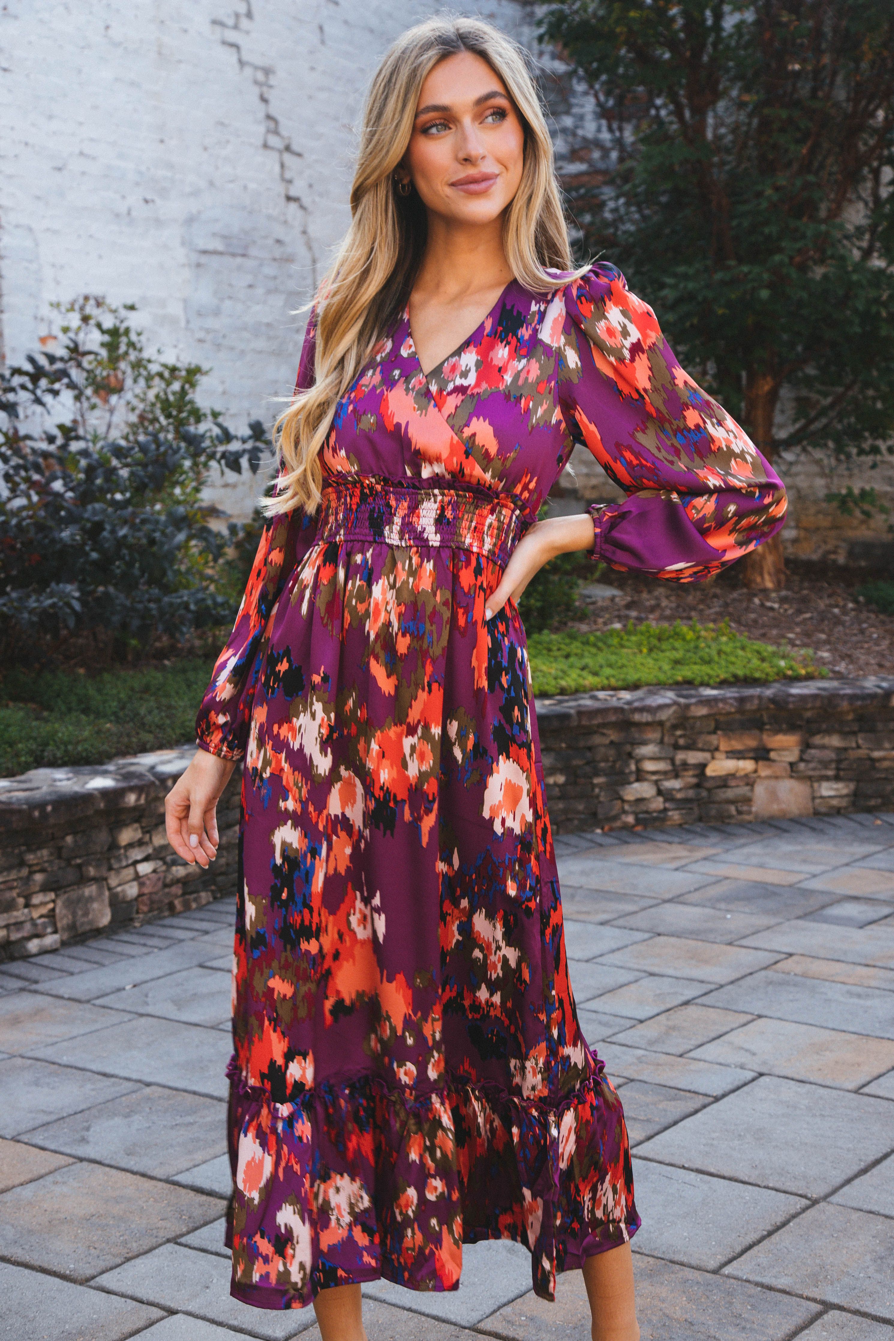 Moment In Time Midi Dress, Purple sold by North & Main Clothing Company product image thumbnail 4