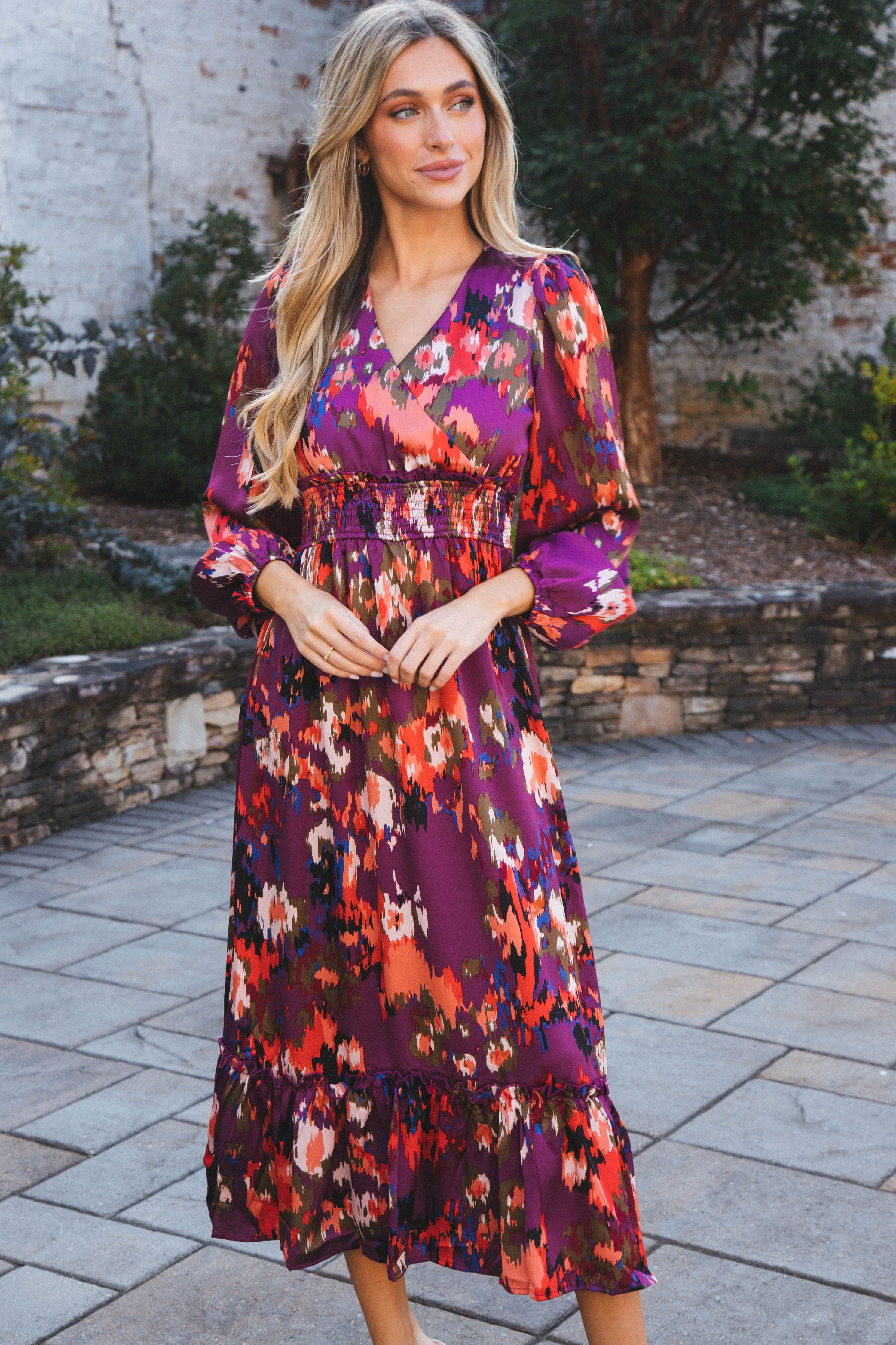 Moment In Time Midi Dress, Purple sold by North & Main Clothing Company product image thumbnail 7