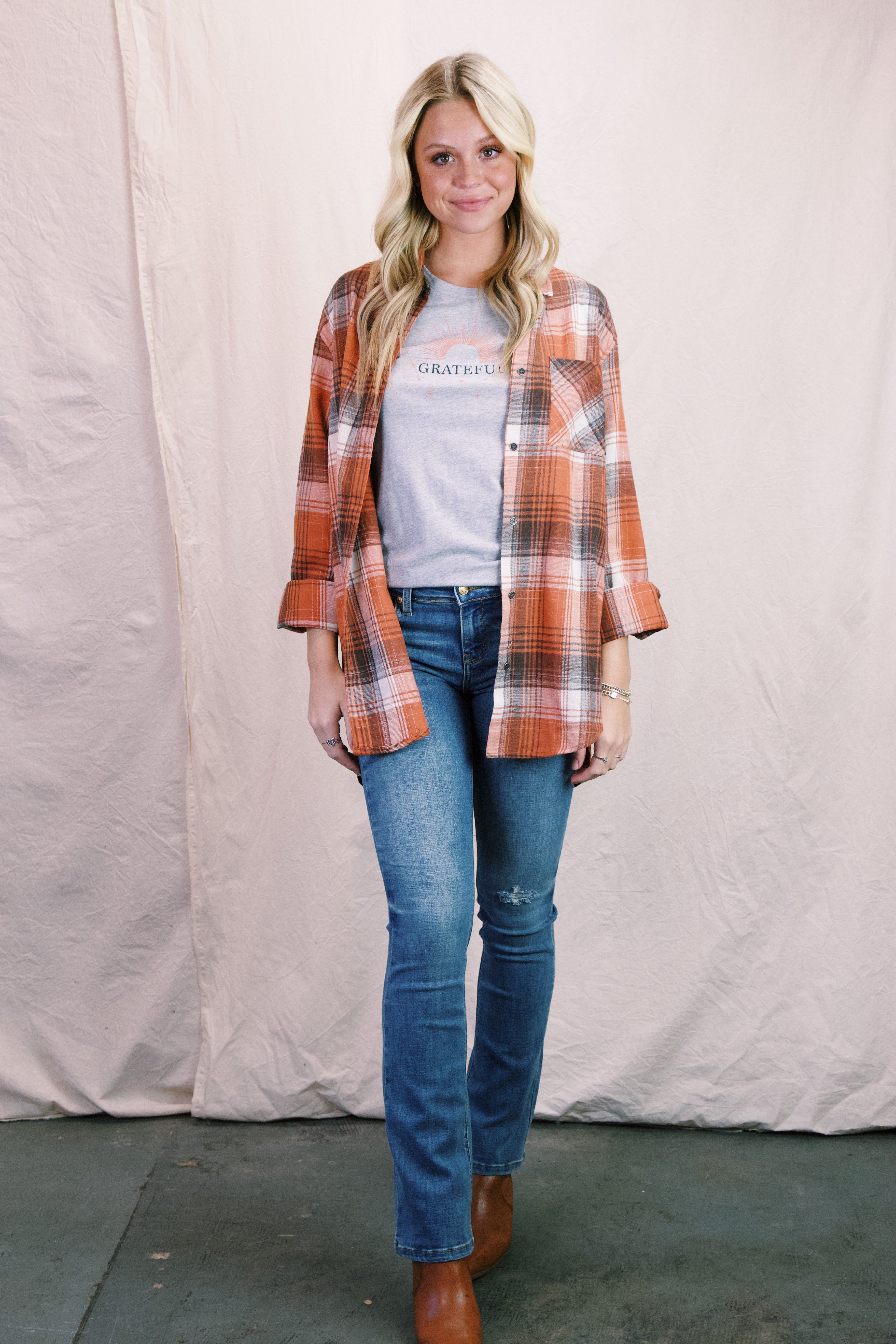 Grateful Sunburst Graphic Tee, Heather Grey sold by North & Main Clothing Company product image thumbnail 6