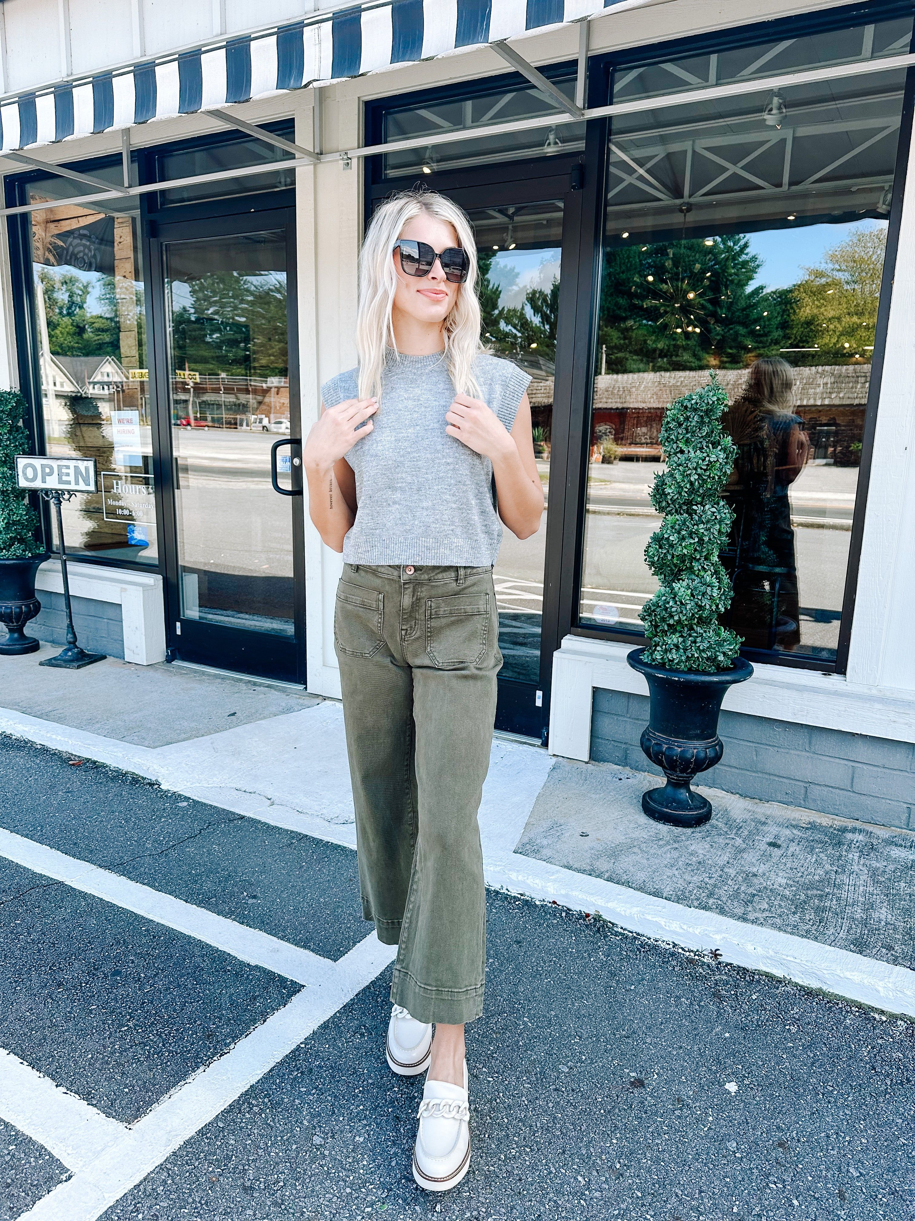 Mattie Lightweight Round Neck Sweater, Heather Grey sold by North & Main Clothing Company product image thumbnail 2