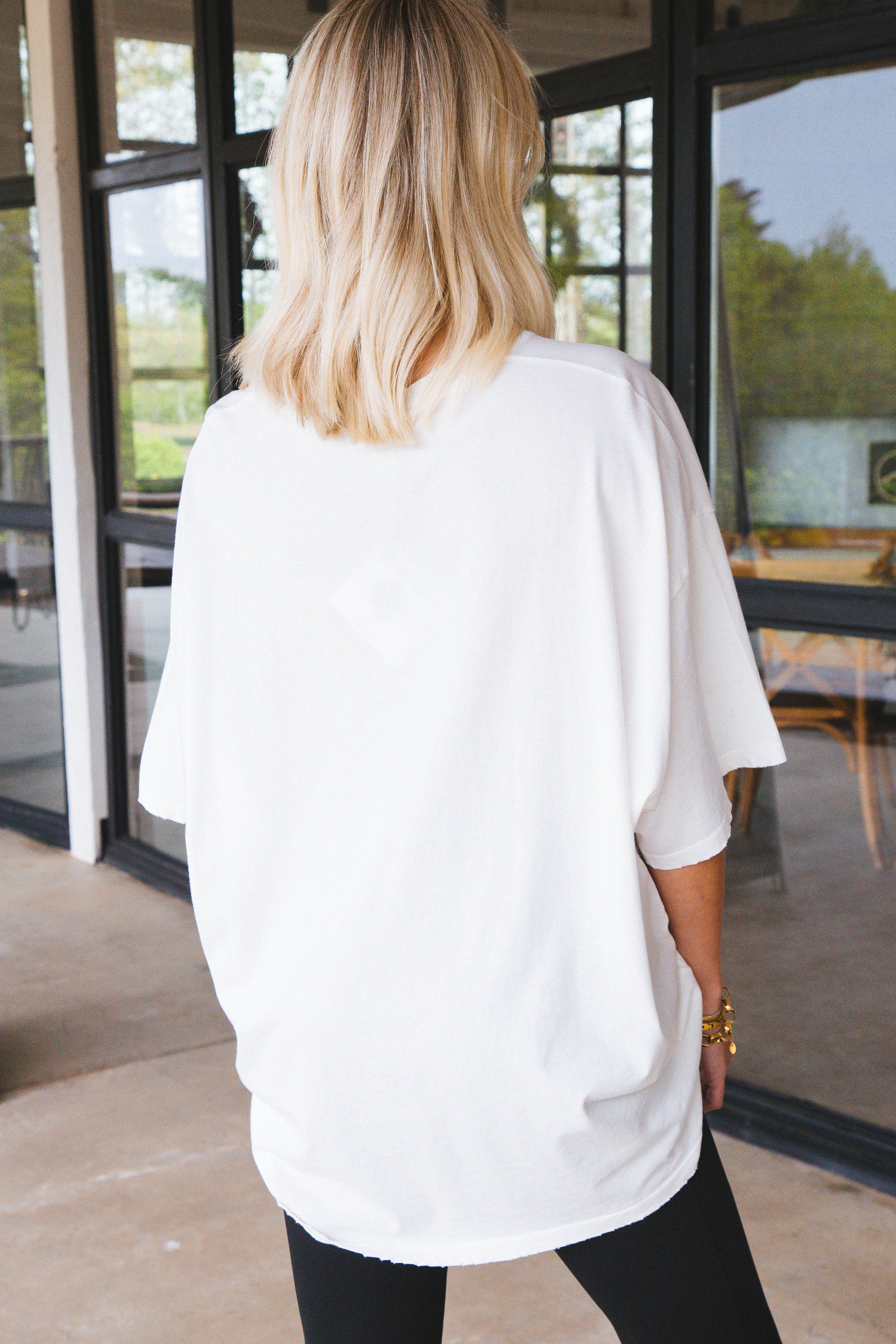 Glitter Kiss Tee, Vintage White | DayDreamer sold by North & Main Clothing Company product image thumbnail 4