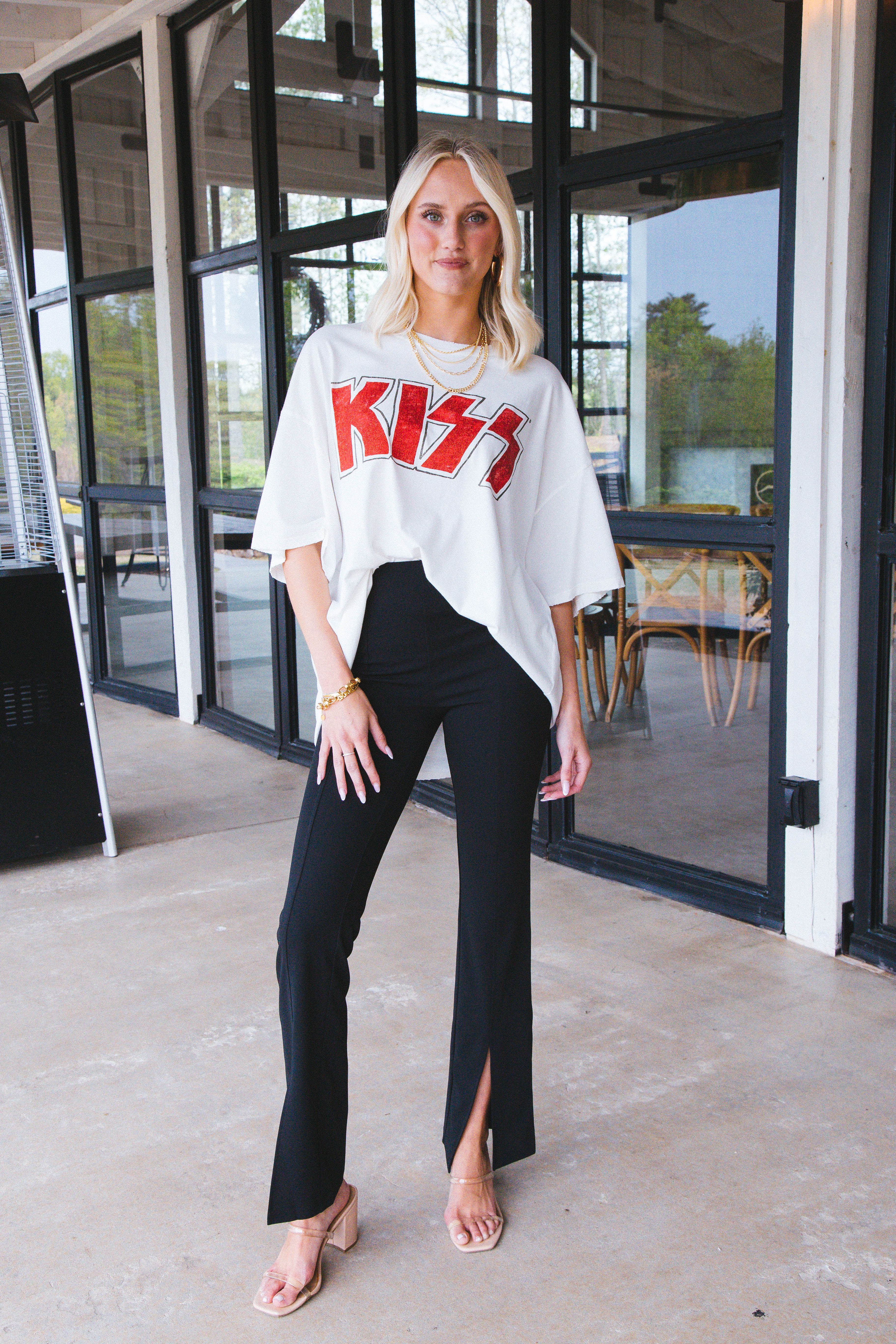 Glitter Kiss Tee, Vintage White | DayDreamer sold by North & Main Clothing Company product image thumbnail 5