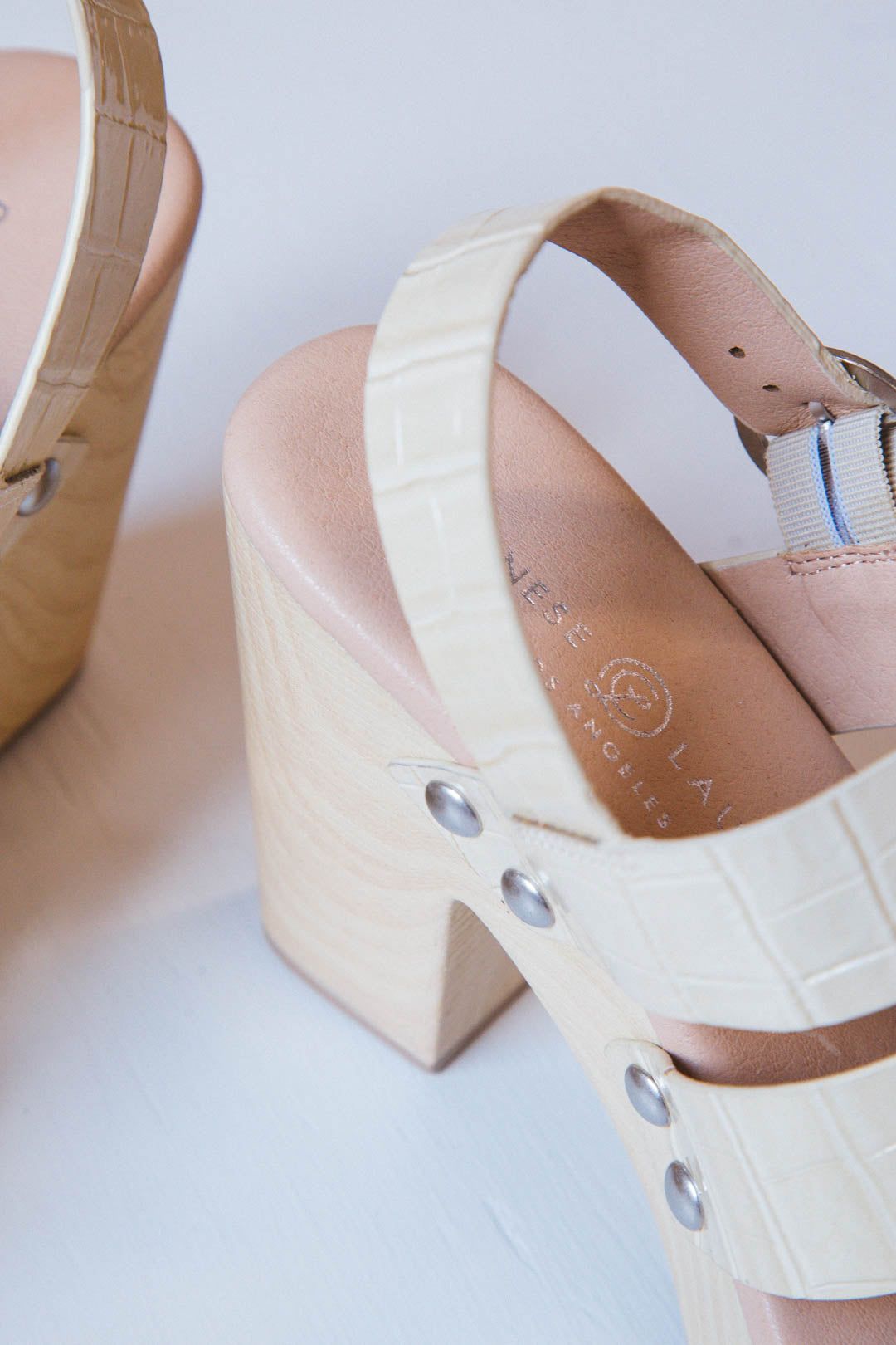 Fenny Croc Platform Heel, Cream | CL by Chinese Laundry sold by North & Main Clothing Company product image thumbnail 2
