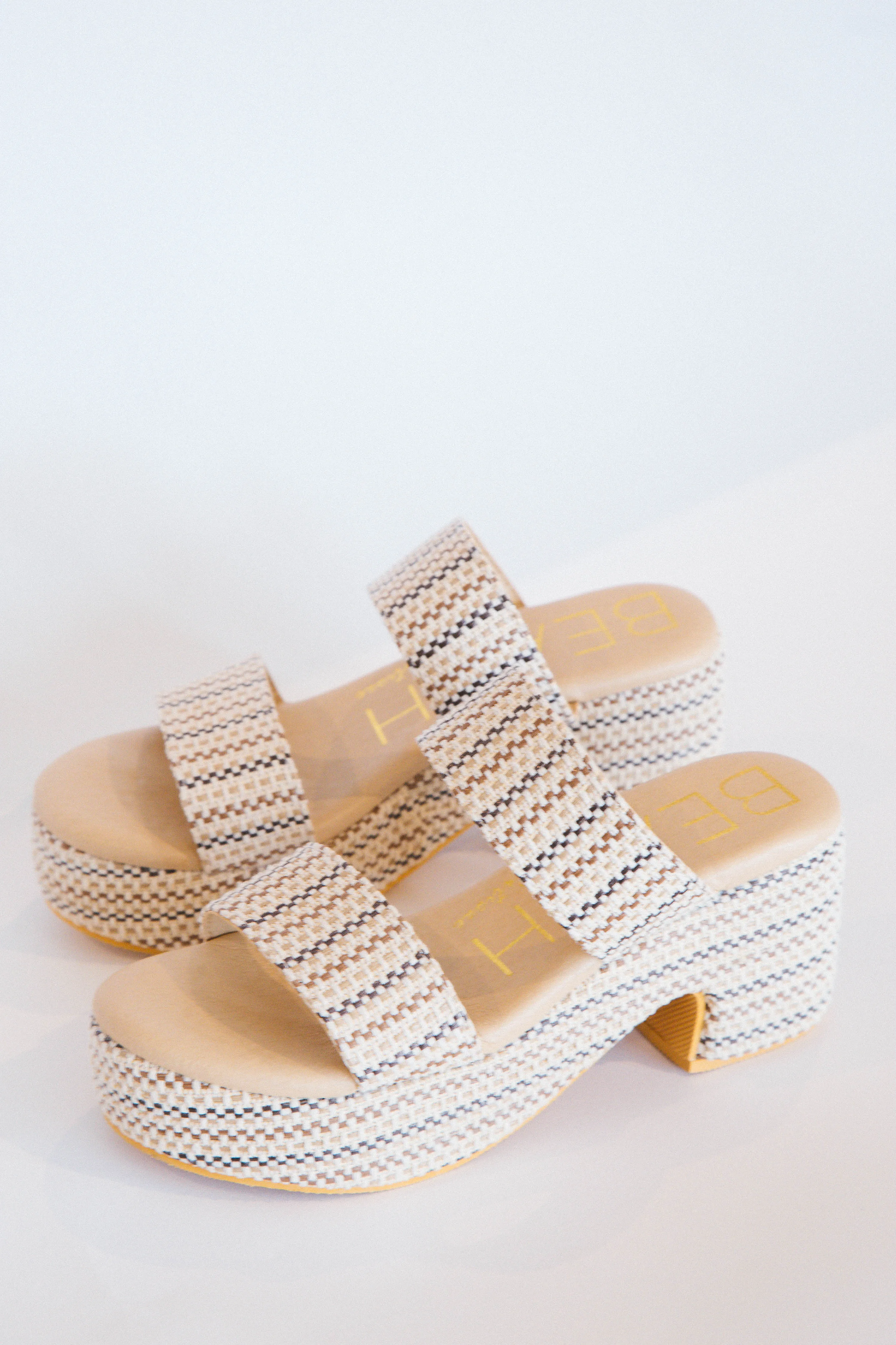 Ocean Ave Platform Demi Wedge, Ivory Mosaic | Beach by Matisse sold by North & Main Clothing Company