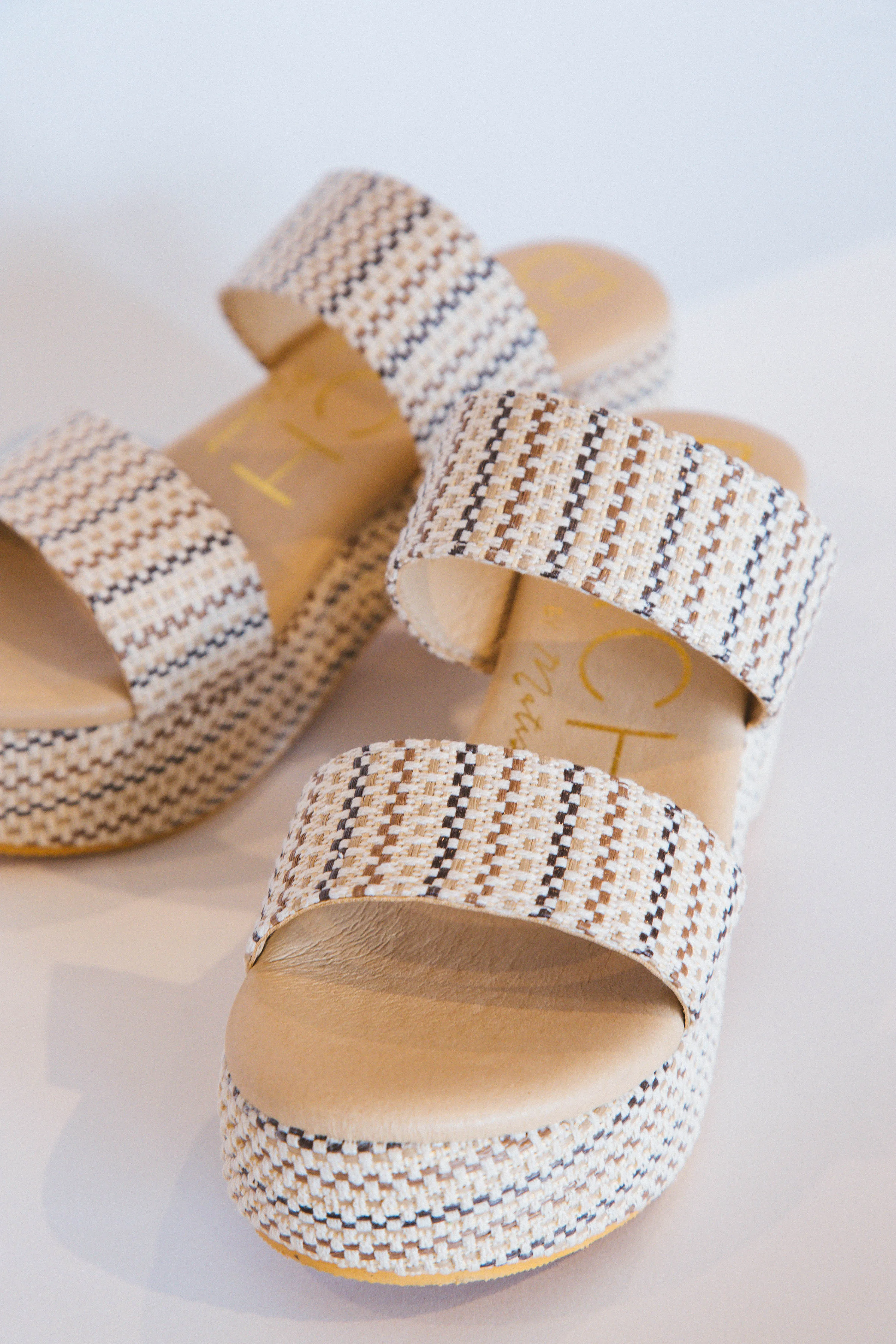 Ocean Ave Platform Demi Wedge, Ivory Mosaic | Beach by Matisse sold by North & Main Clothing Company product image thumbnail 3