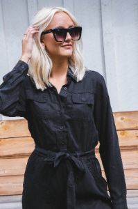 Frenzia Tencel Jumpsuit, Black | Velvet Heart sold by North & Main Clothing Company