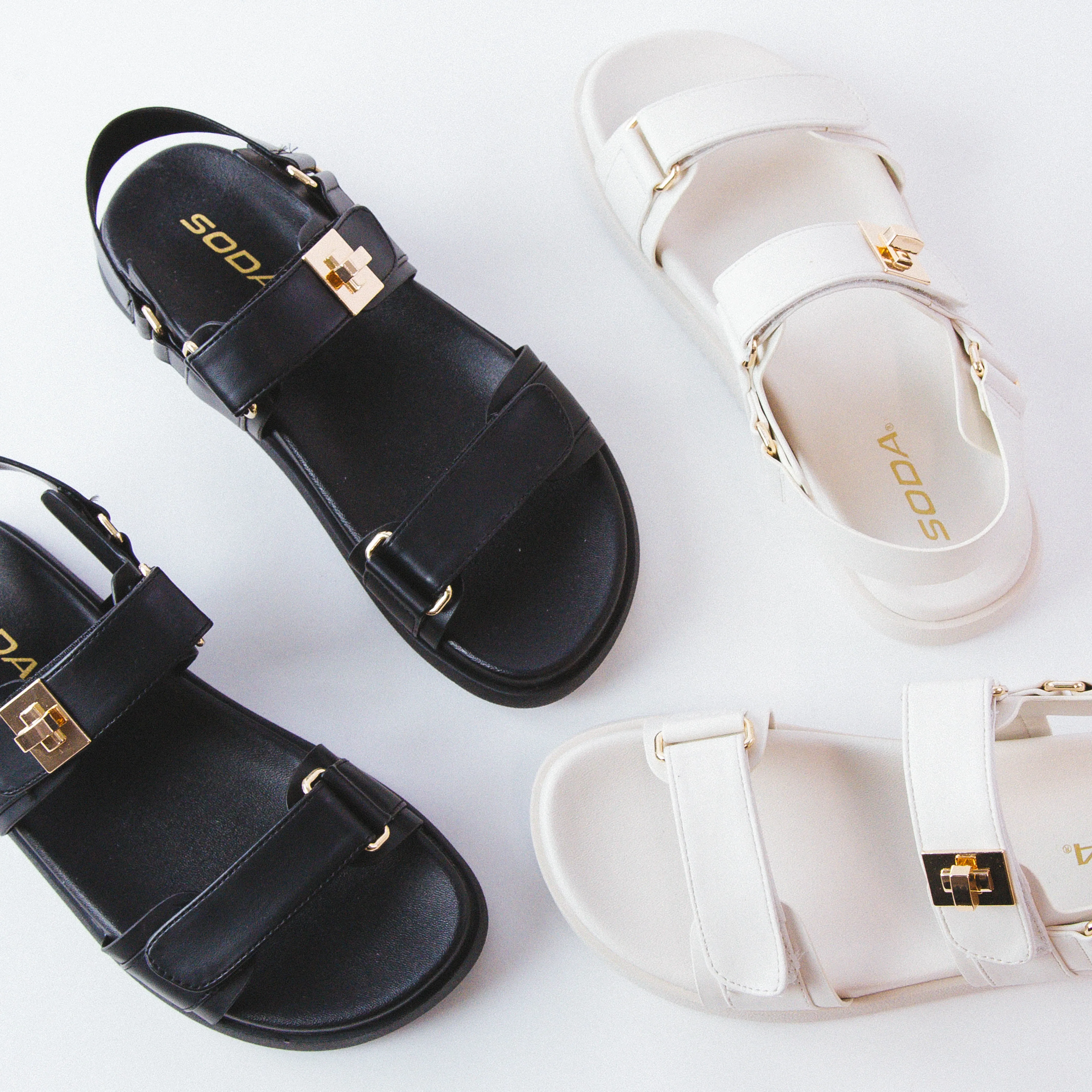 Cobber Flatform Sandal, Bone PU sold by North & Main Clothing Company product image thumbnail 3