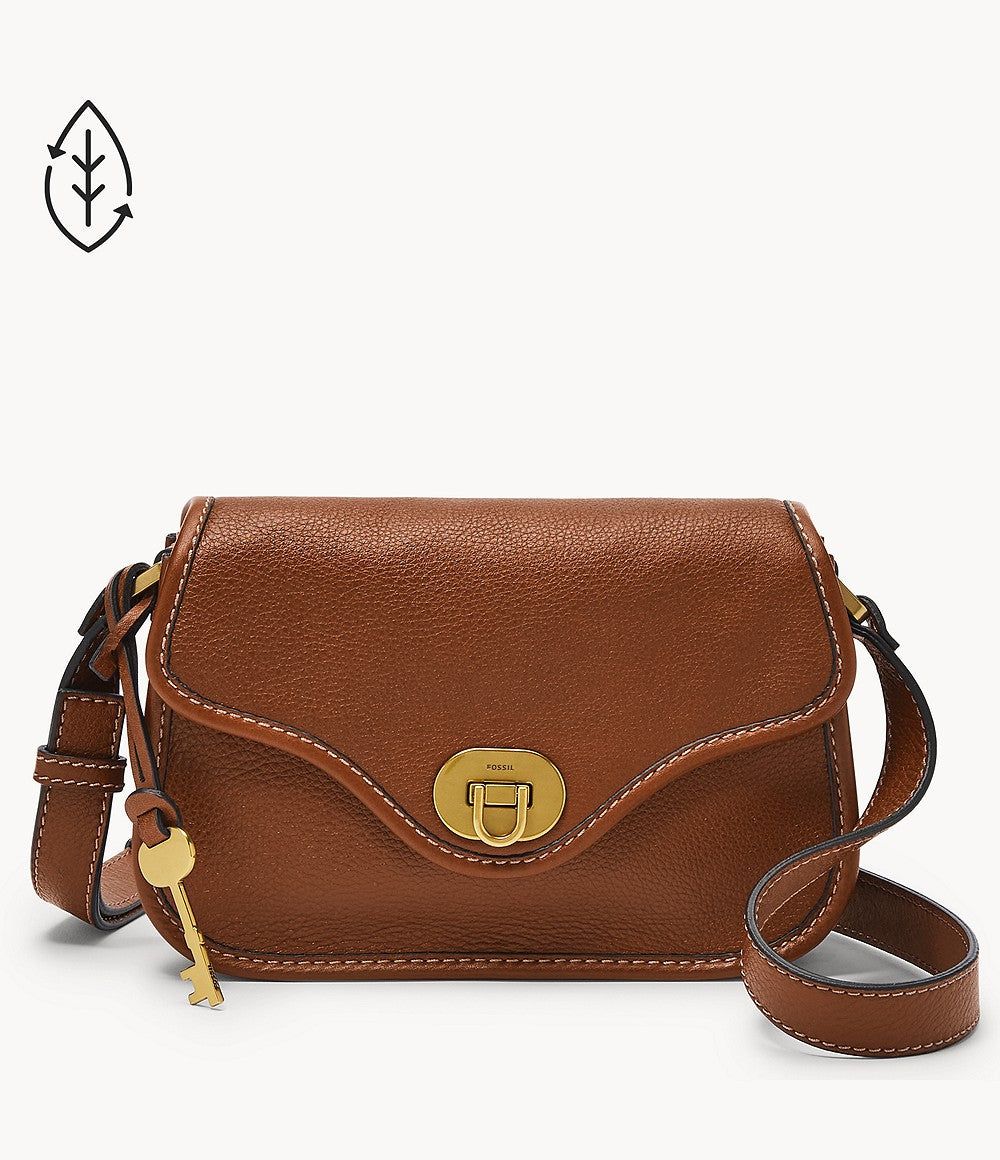 Heritage Flap Crossbody, Brown | Fossil® sold by North & Main Clothing Company