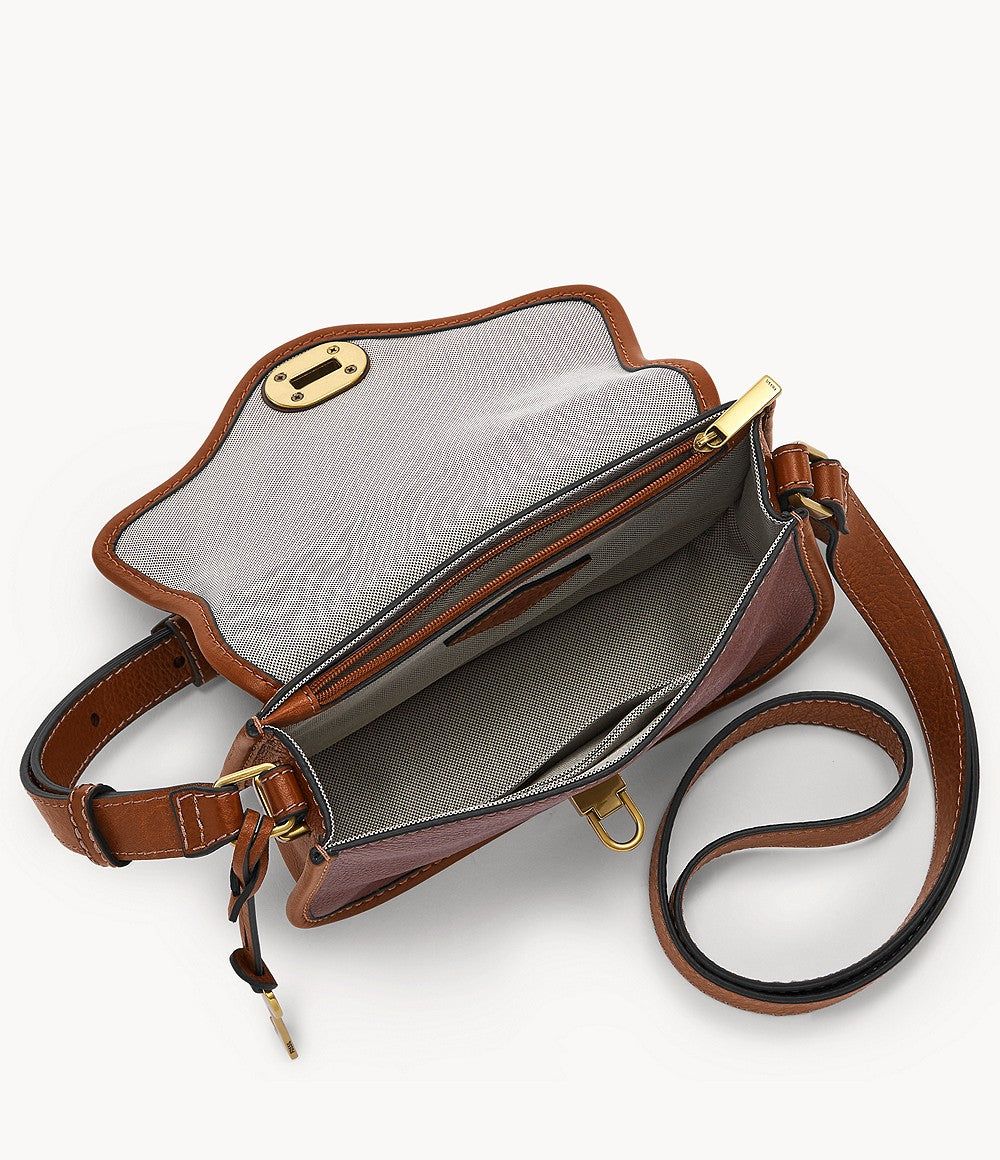 Heritage Flap Crossbody, Brown | Fossil® sold by North & Main Clothing Company product image thumbnail 3