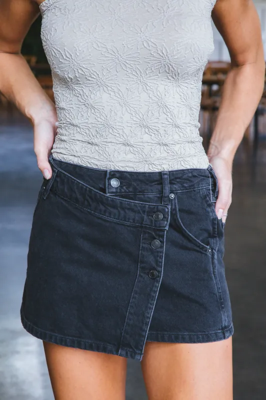 Wynne Denim Skirt, Eclipse | Free People sold by North & Main Clothing Company