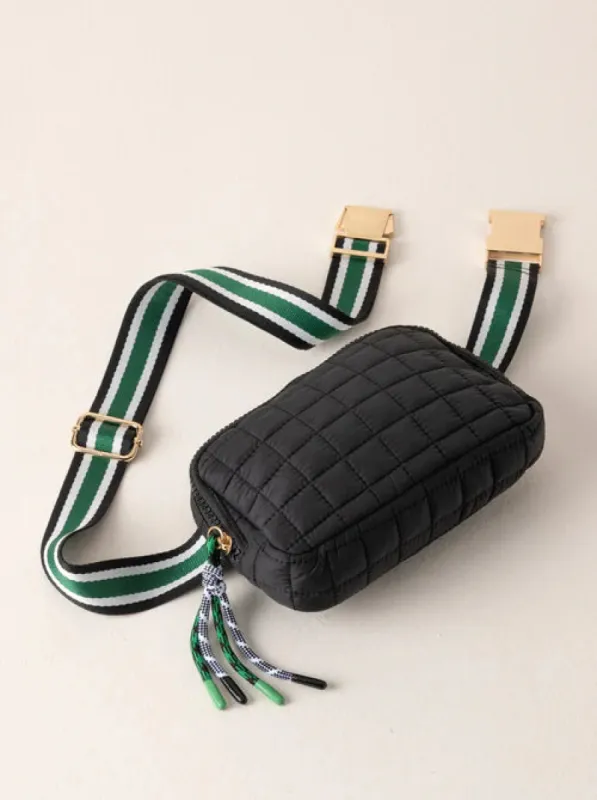 Ezra Quilted Belt Bag, Black sold by North & Main Clothing Company