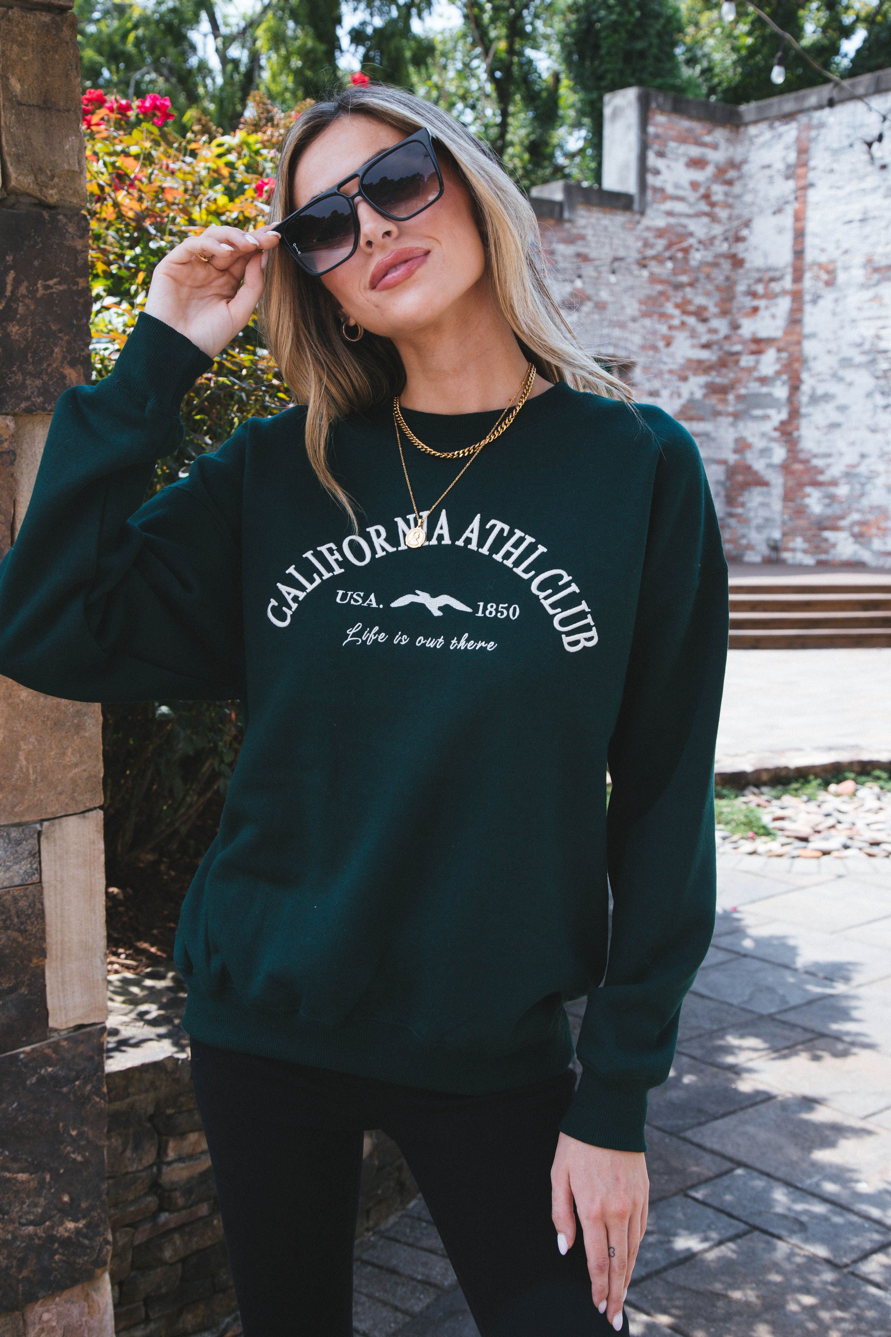 California Athletic Club Sweatshirt, Hunter Green sold by North & Main Clothing Company product image thumbnail 5