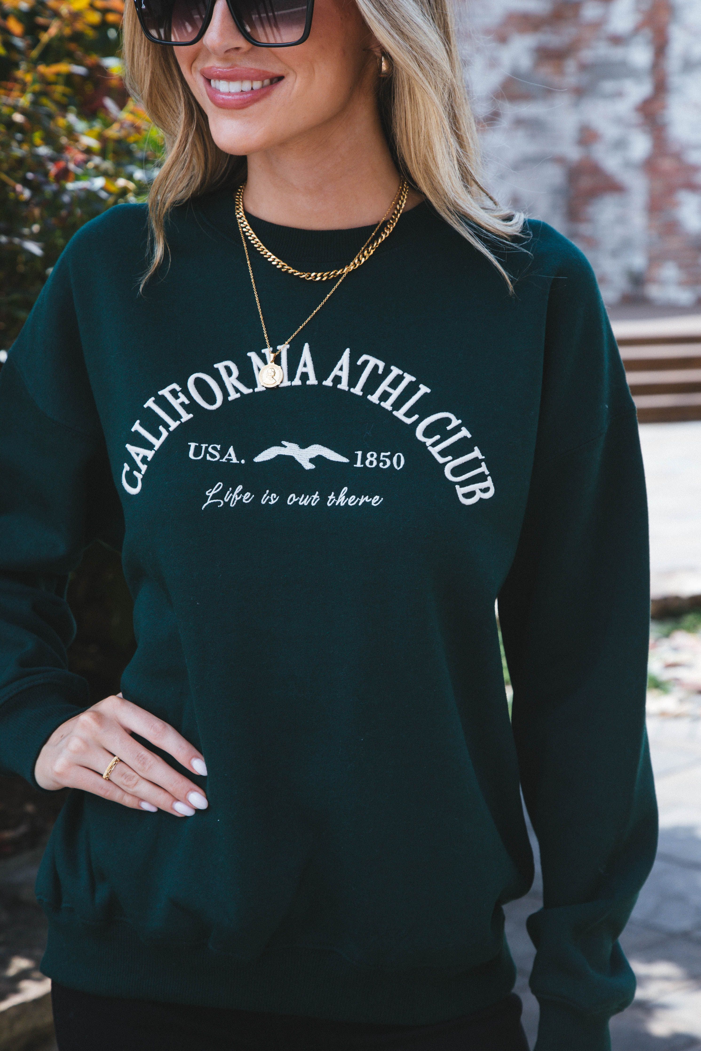 California Athletic Club Sweatshirt, Hunter Green sold by North & Main Clothing Company product image thumbnail 4