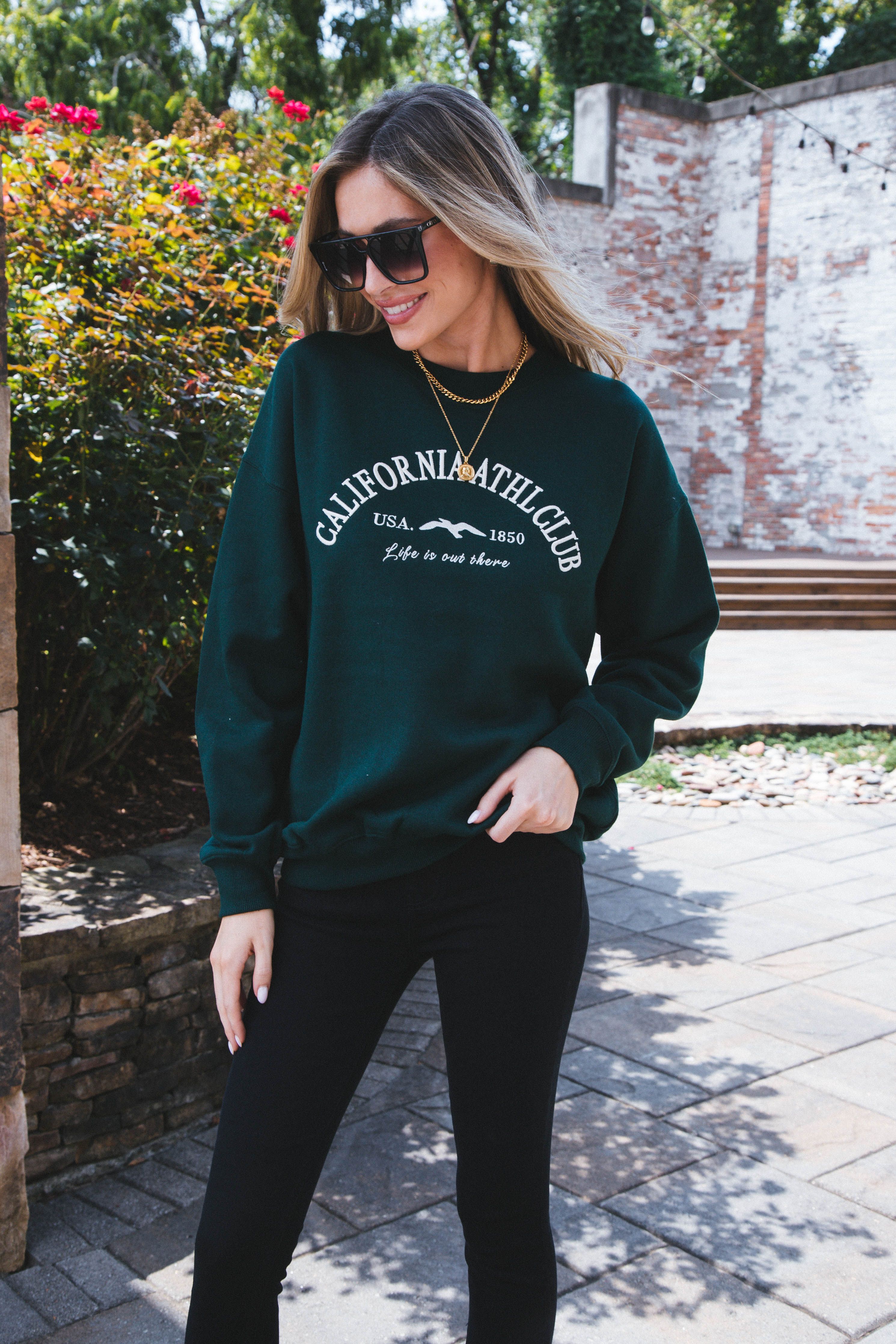 California Athletic Club Sweatshirt, Hunter Green sold by North & Main Clothing Company product image thumbnail 3