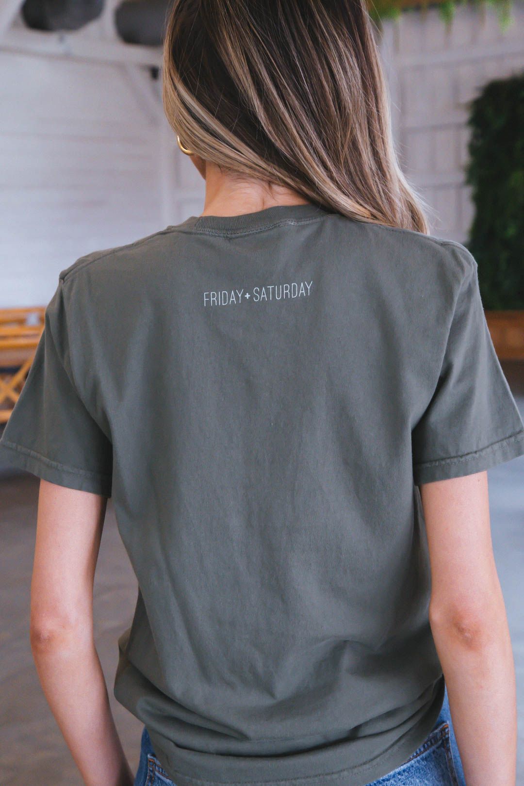 Sleigh Queen Tee, Olive | Friday + Saturday sold by North & Main Clothing Company product image thumbnail 9