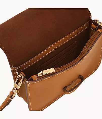 Lennox Small Flap Crossbody, Saddle | Fossil® sold by North & Main Clothing Company product image thumbnail 2